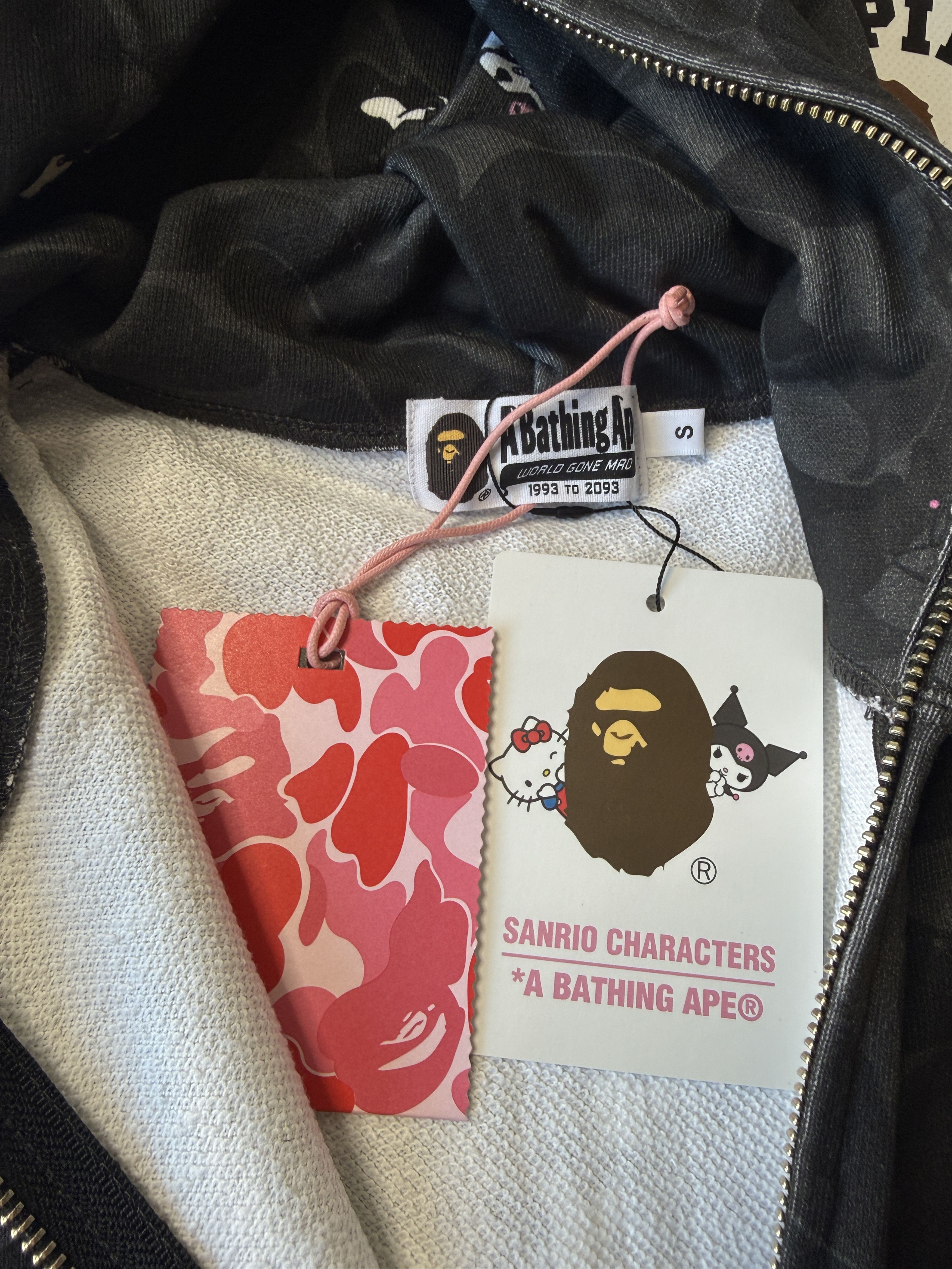 BAPE X KUROMI CAMO FULL ZIP HOODIE