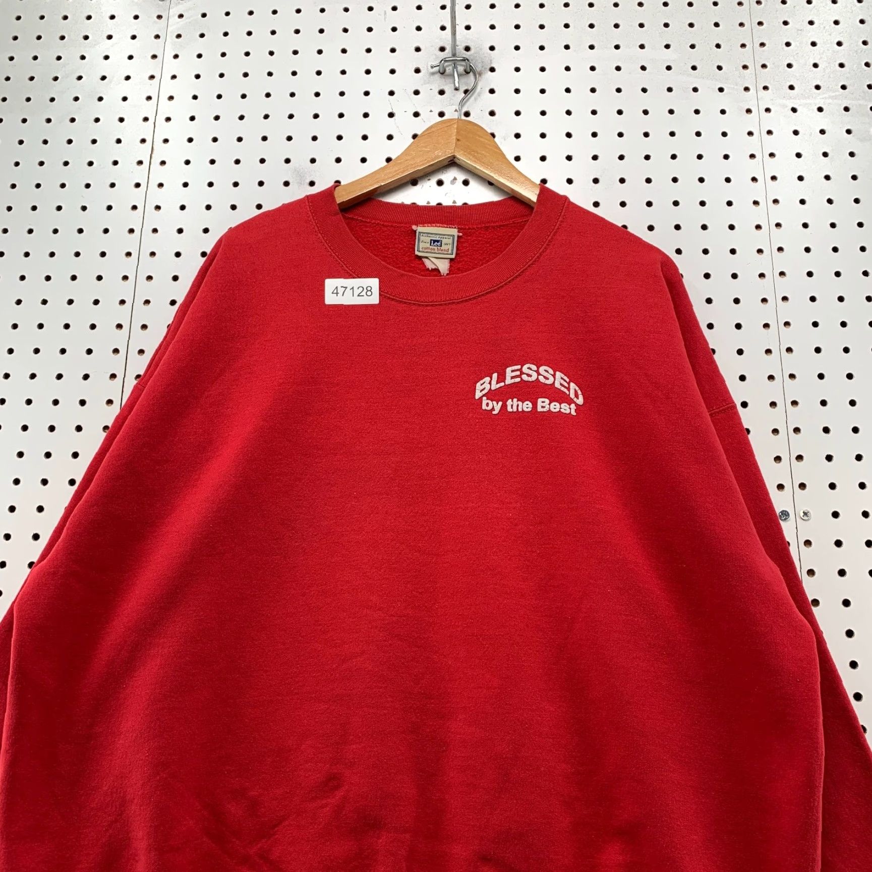 Lee VINTAGE Lee Sweatshirt Mens 3XL Red 90s Religious Crewneck USA Size US XXL / EU 58 / 5 - 5 Thumbnail