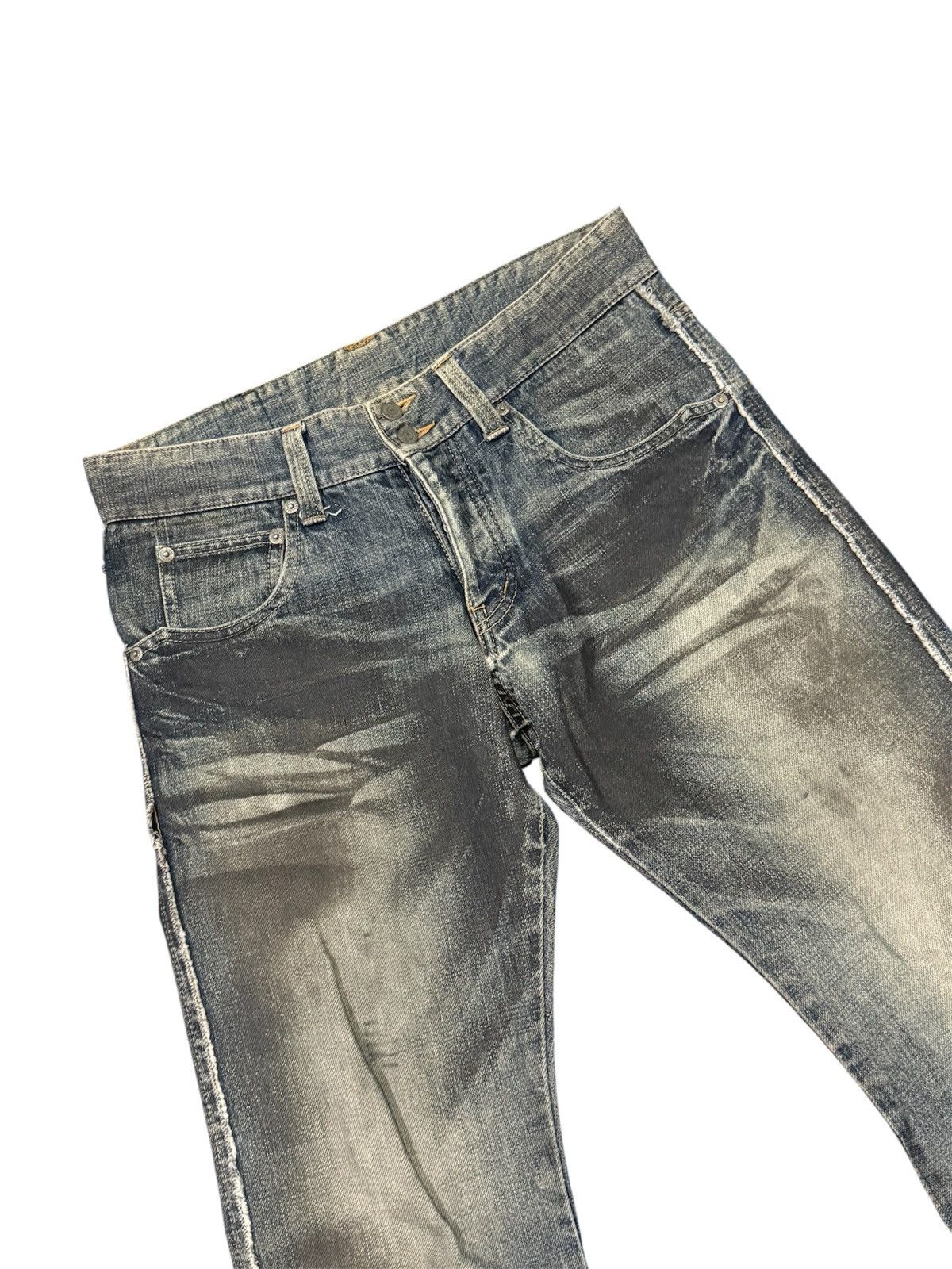 Tornado Mart TORNADO MART FLARED DISTRESSED BOOTCUTJEANS Size US 31 - 3 Thumbnail
