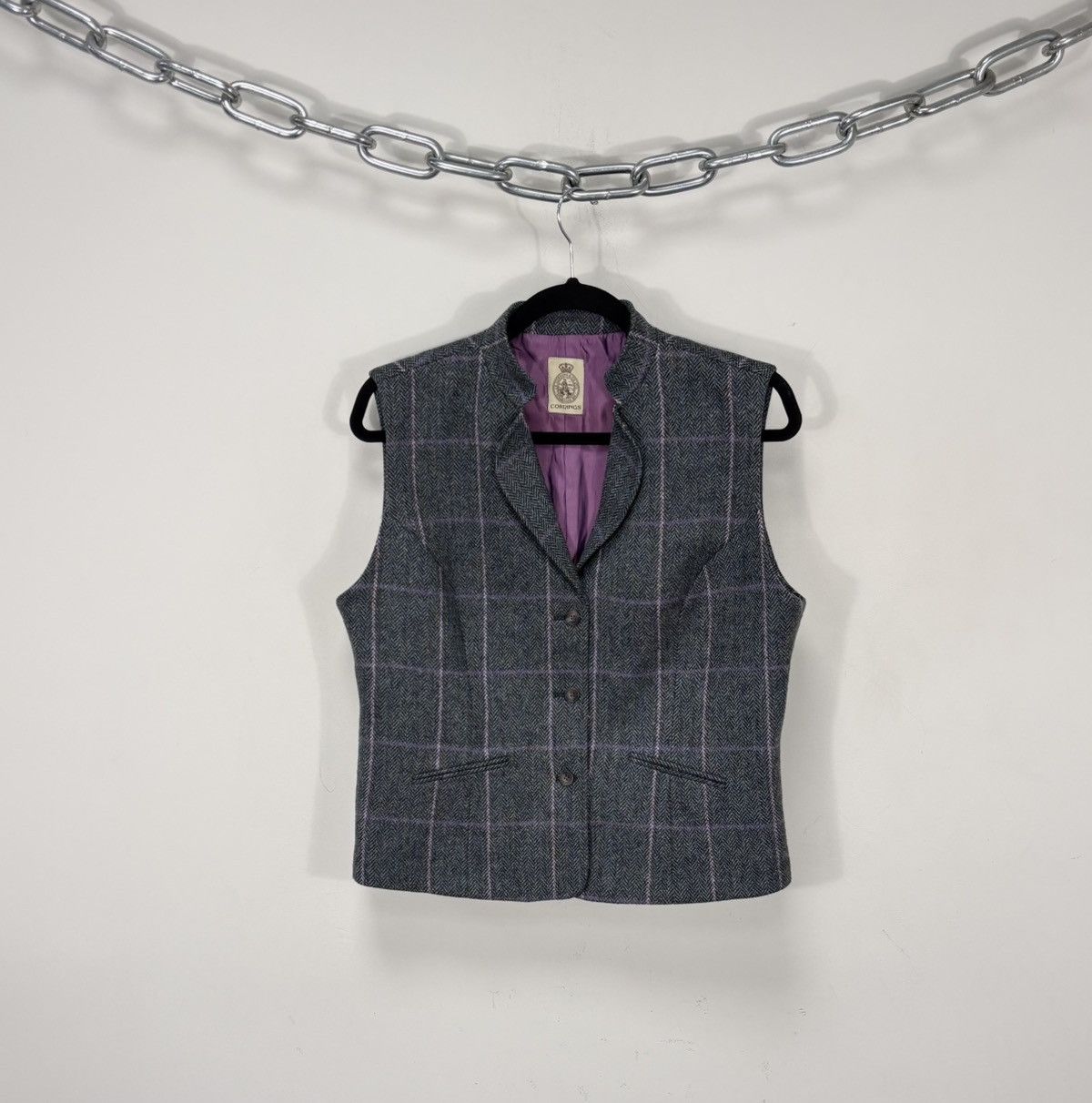 Other Cordings Piccadilly Women’s Wool Tweed Waistcoat Vest Size M / US 6-8 / IT 42-44 - 1 Thumbnail