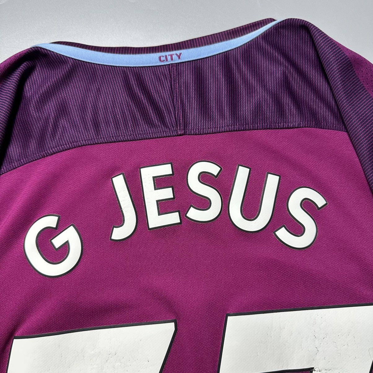 Nike MAN CITY NIKE 2017/2018 FOOTBALL AWAY JERSEY #33 JESUS Size US XL / EU 56 / 4 - 13 Thumbnail
