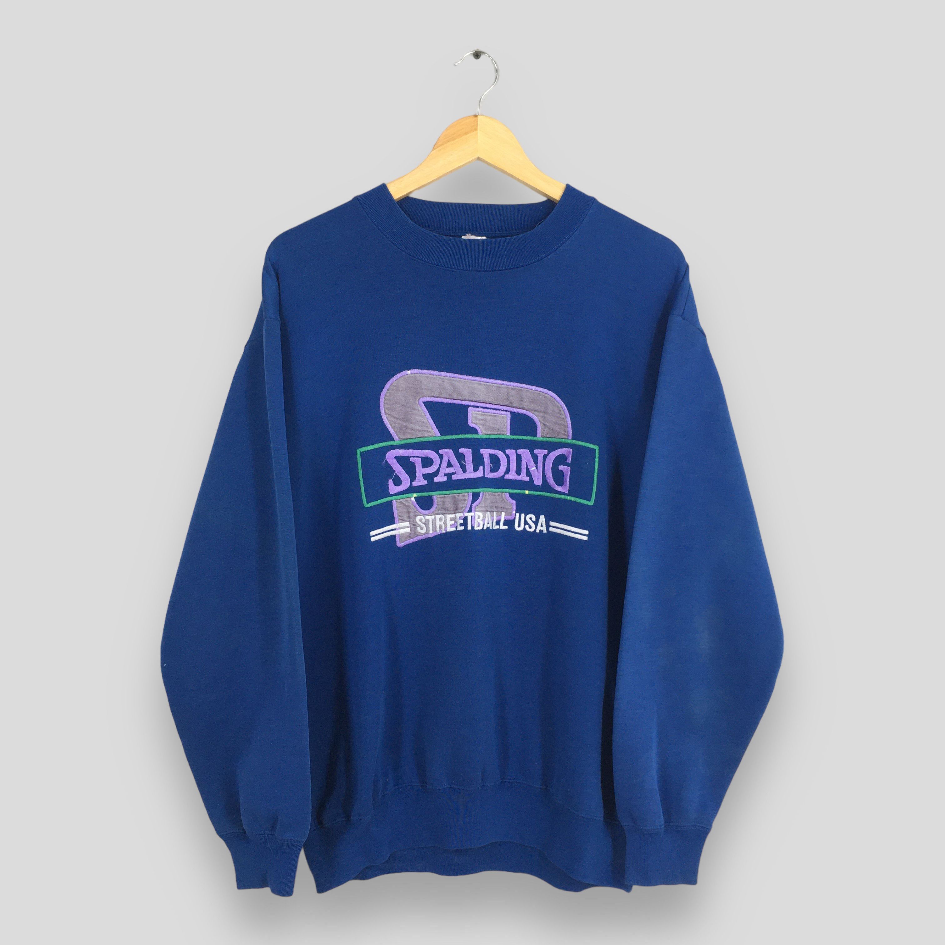 Vintage Vintage 90's Spalding Sportswear Basketball Sweatshirt Large Size US L / EU 52-54 / 3 - 1 Thumbnail
