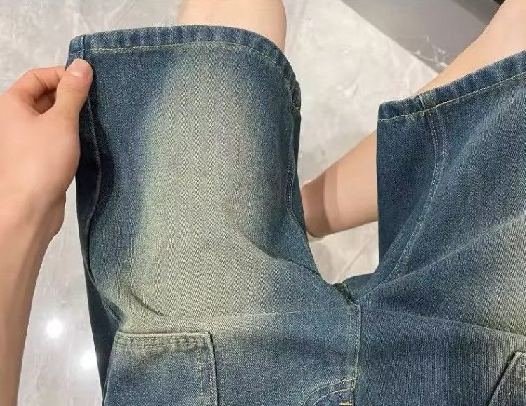 Japanese Brand × Jean Retro style washed straight leg denim shorts Size US 31 - 6 Thumbnail