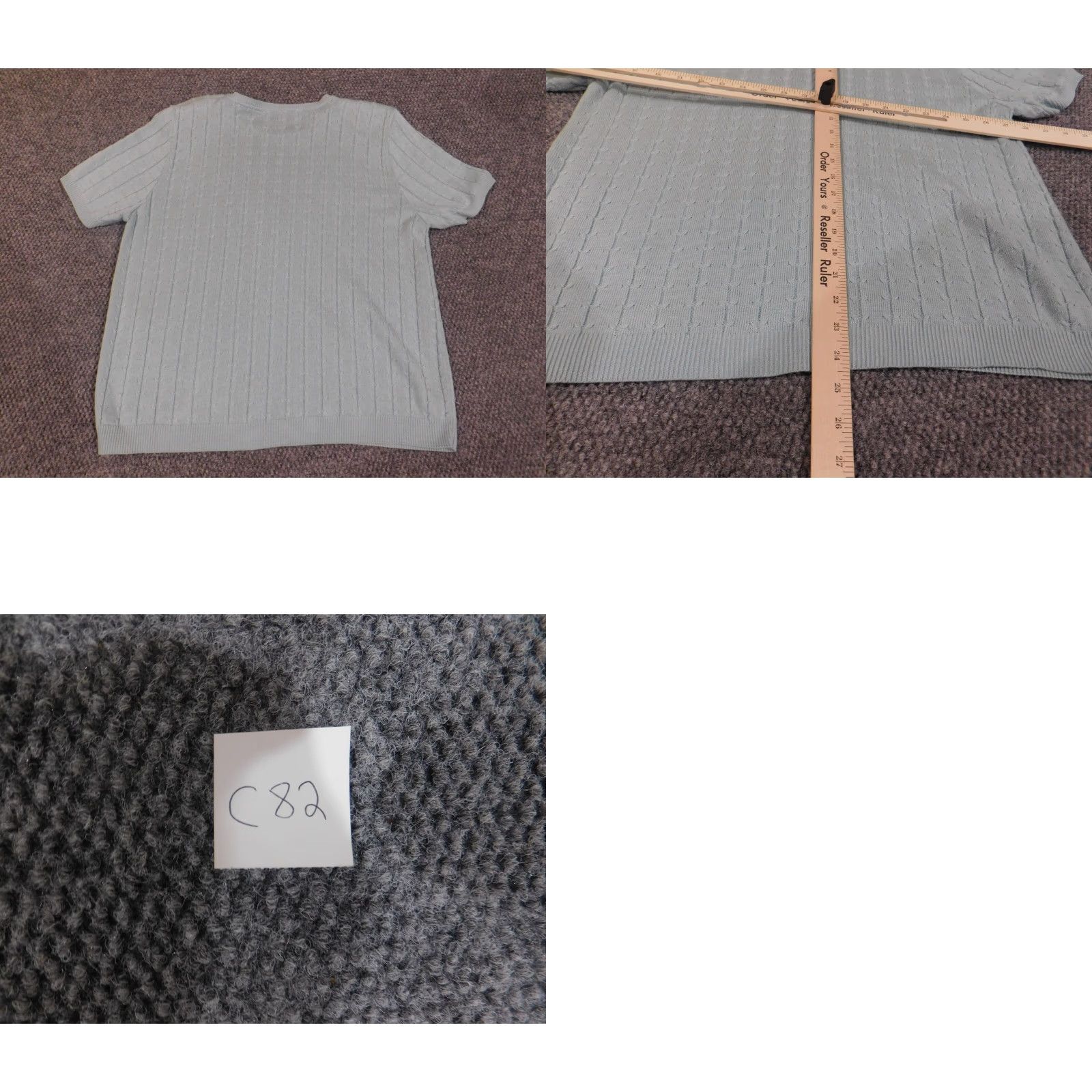 Vintage Alfred Dunner Womens Sweater L Blue Pullover Stretch Knit Shoulder Pads Cap Sleeve Crew Neck Casual Knit Pattern Solid Modern American Size L / US 10 / IT 46 - 8 Thumbnail