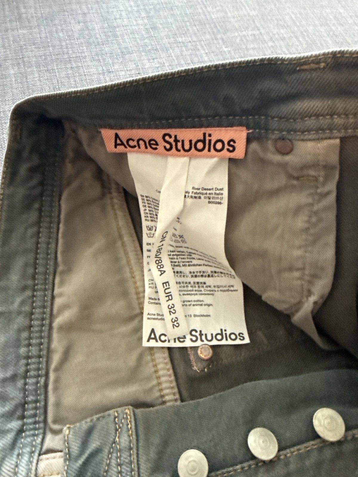 Acne Studios Acne Studios Green/Grey Skinny Jeans Size US 32 / EU 48 - 4 Thumbnail
