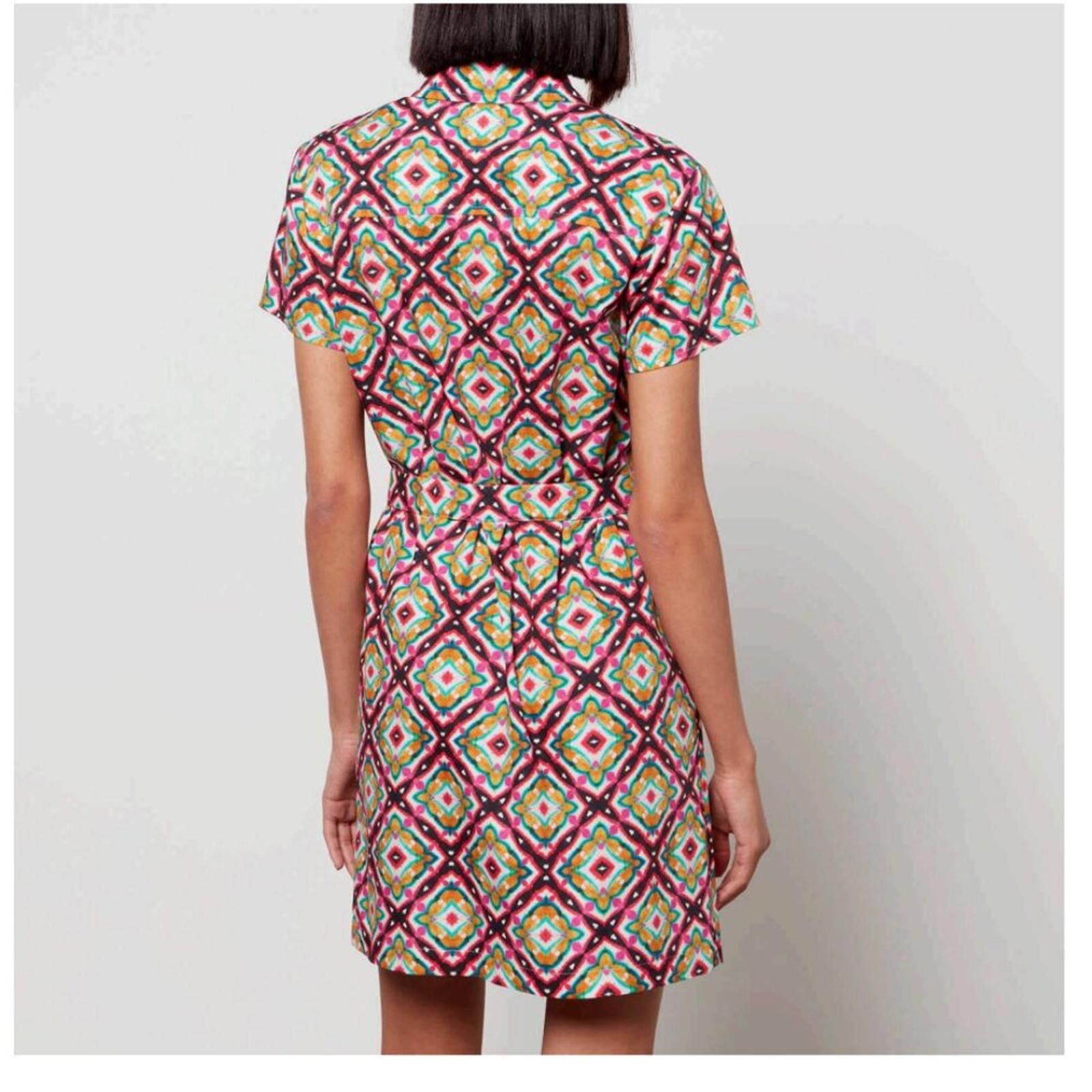 A.P.C. A.P.C. Geometric Cotton Prudence Shirt Mini Dress FR 36/US S Size S / US 4 / IT 40 - 2 Thumbnail