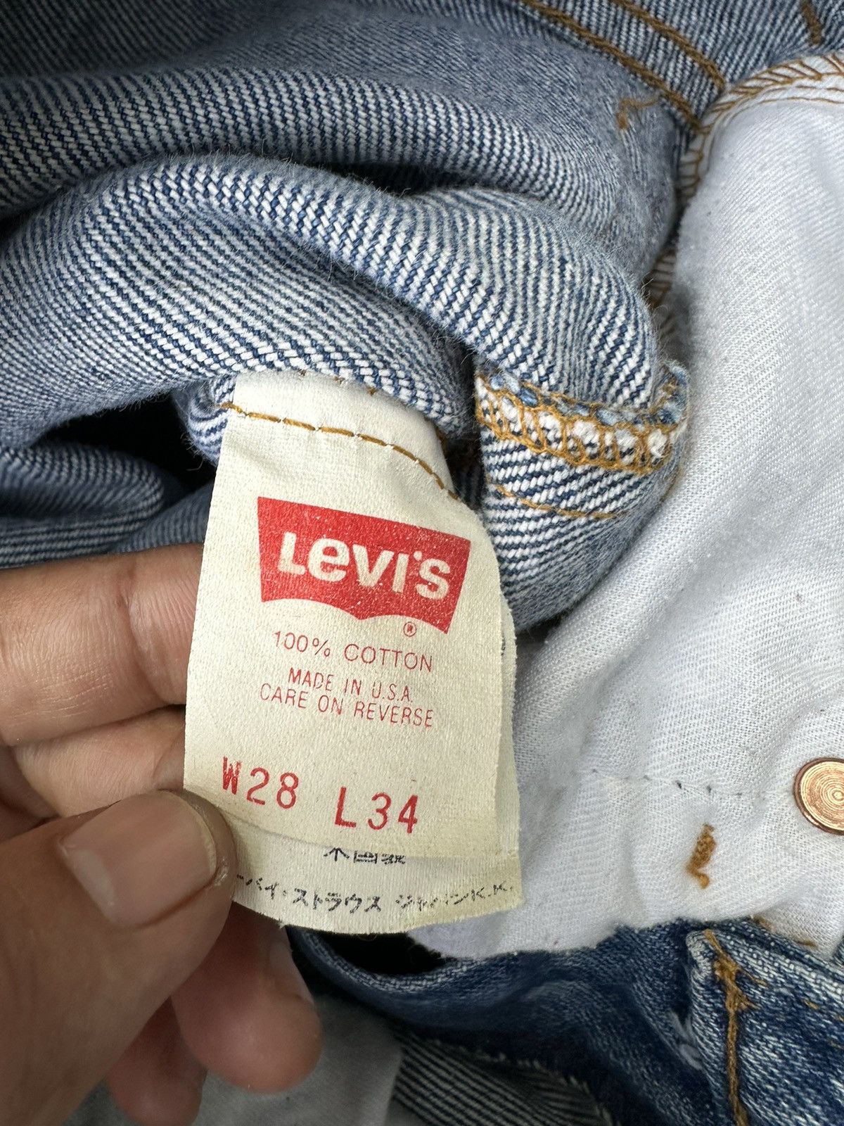 Levi's Levis 505 Vintage Usa Distressed Faded Denim D37 Size US 28 / EU 44 - 14 Thumbnail