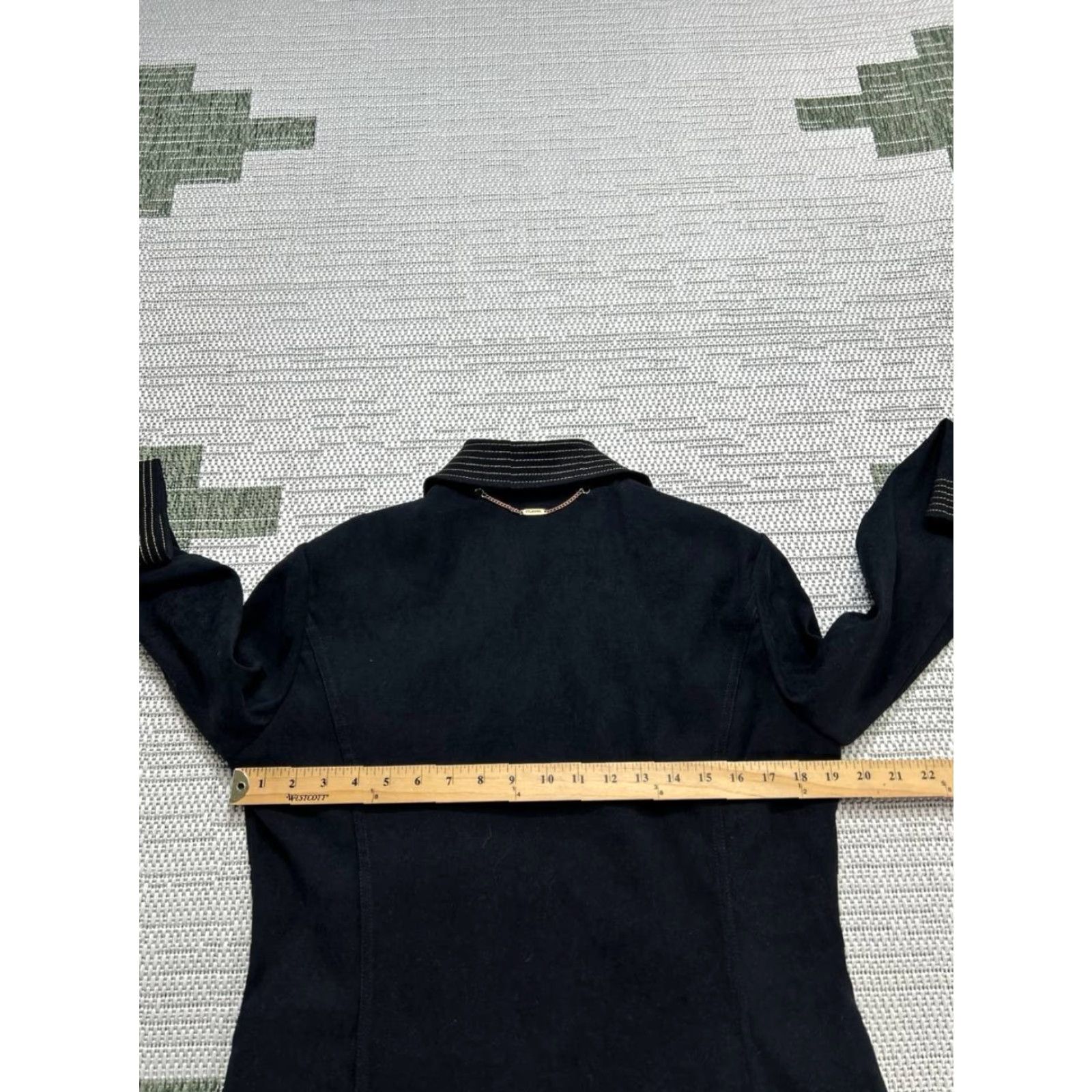 St. John St.John Jacket Womens Small Black Yellow Knit Full Zip Size S / US 4 / IT 40 - 5 Thumbnail