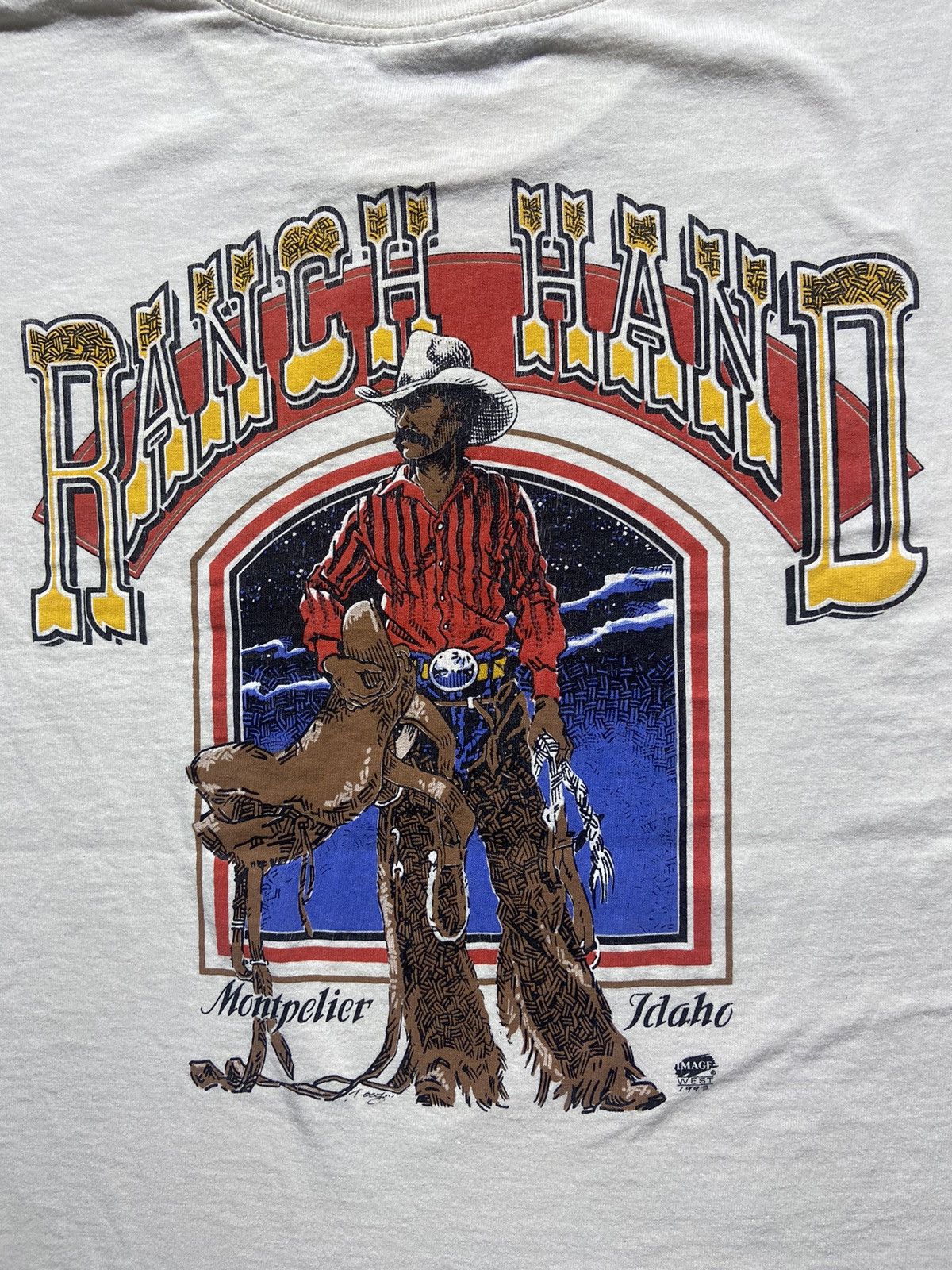 Gildan Ranch hand cowboy tee Size US L / EU 52-54 / 3 - 1 Thumbnail