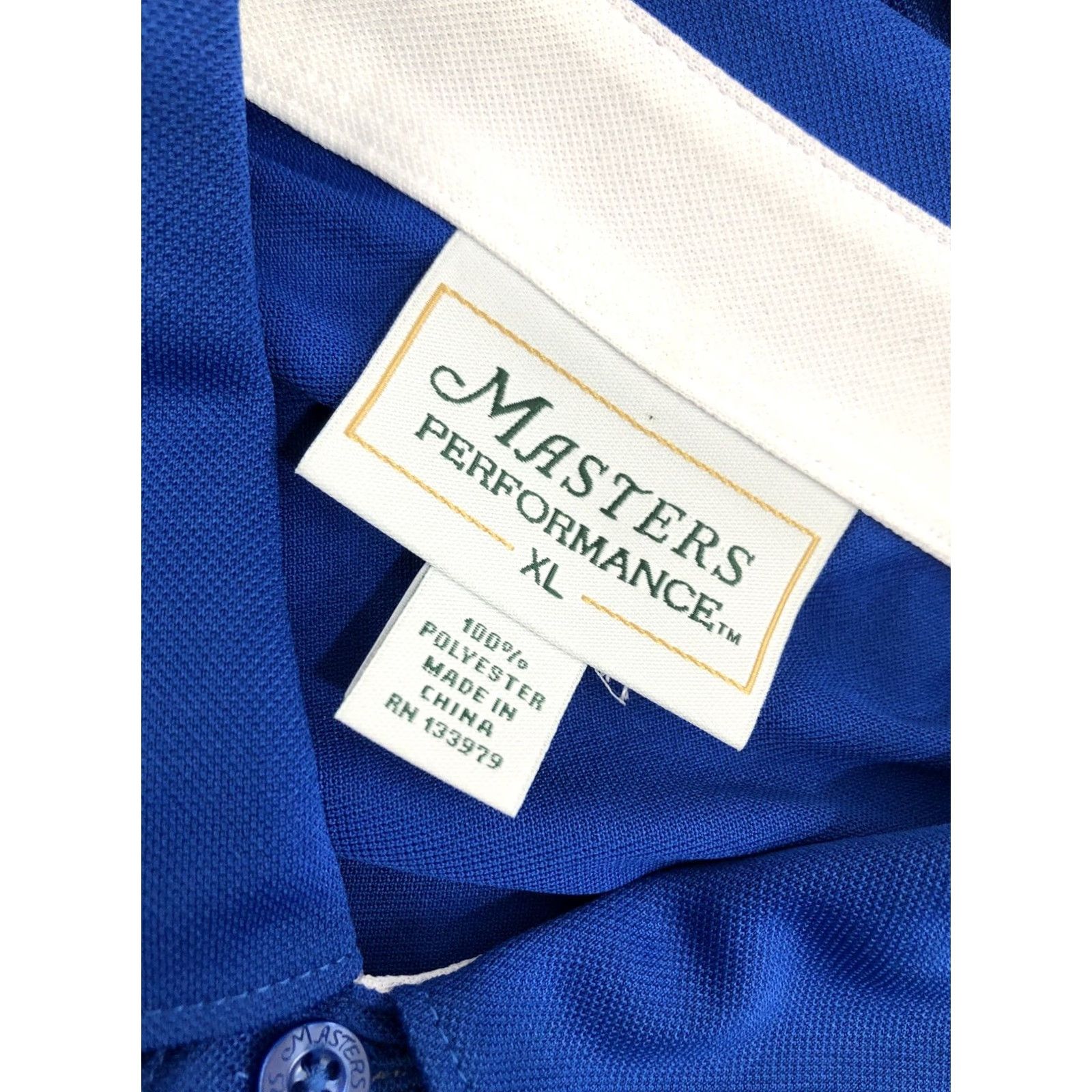 Vintage MASTERS Embroidered Augusta Golf Polo Mens XL Shirt Blue - EXCELLENT Size US XL / EU 56 / 4 - 4 Thumbnail