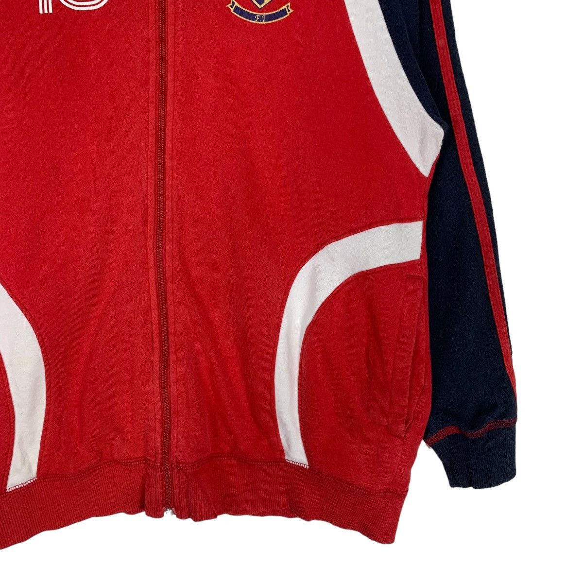 Adidas ADIDAS Big Logo Zipper Red Hoodies Training Wear #0826-C37 Size US M / EU 48-50 / 2 - 9 Thumbnail