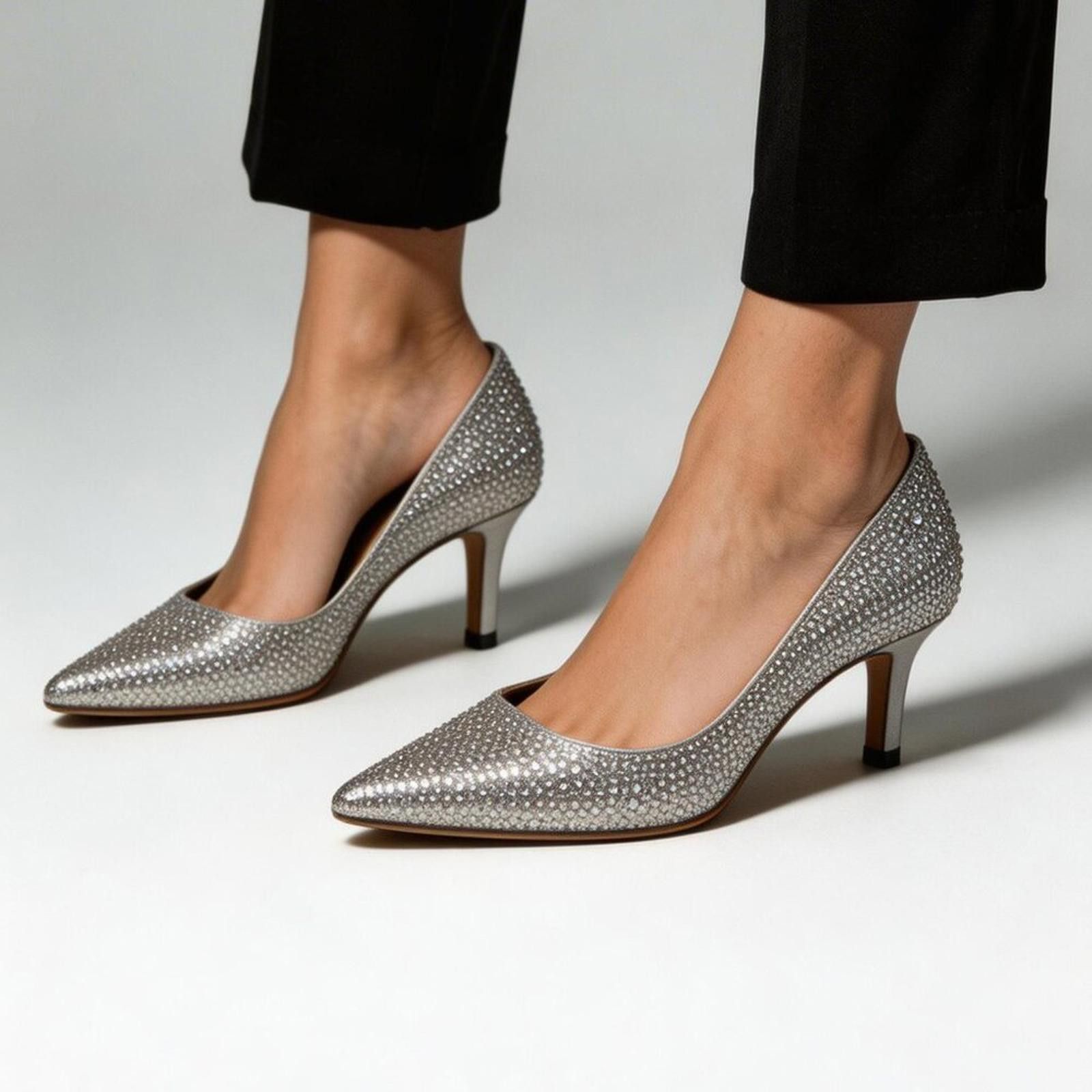 Other Badgley Mischka Rhinestone Pointed-Toe Pumps in size 11 Size US 11 / IT 41 - 1 Thumbnail
