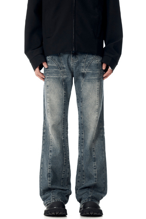 Japanese Brand American retro blue wide-leg cleanfit jeans Size US 32 / EU 48 - 1 Thumbnail