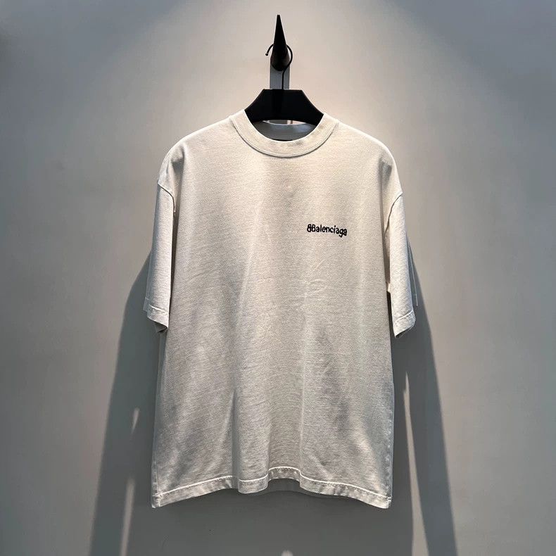 Balenciaga Balenciaga FW23 White Logo Short Sleeve Tee- dmc Size US XS / EU 42 / 0 - 1 Thumbnail