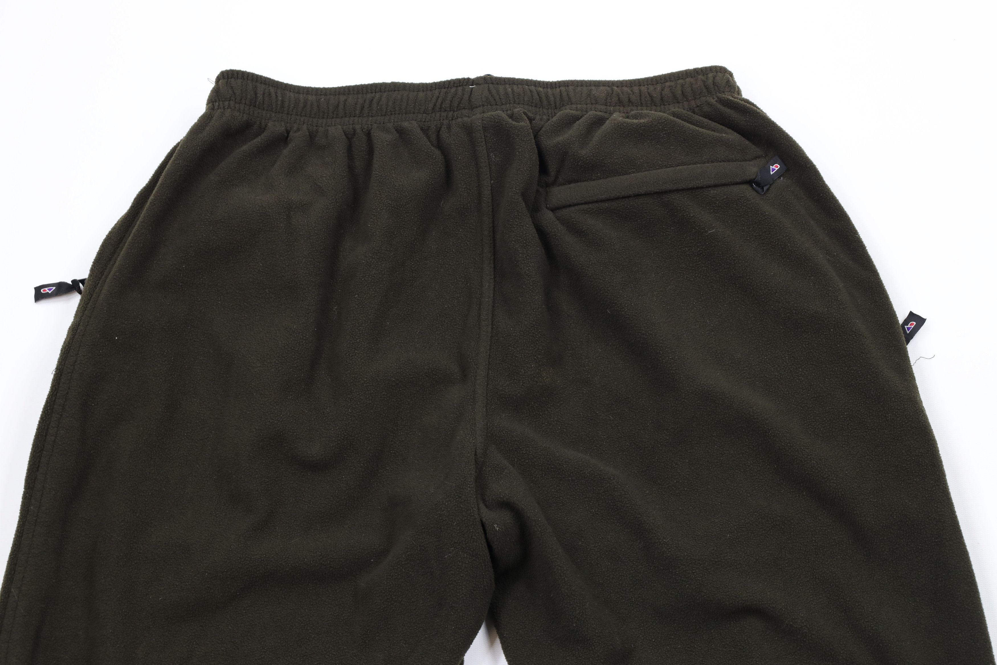 Vintage Vintage 90s Streetwear Blank Fleece Sweatpants Joggers Olive Size US 34 / EU 50 - 9 Thumbnail