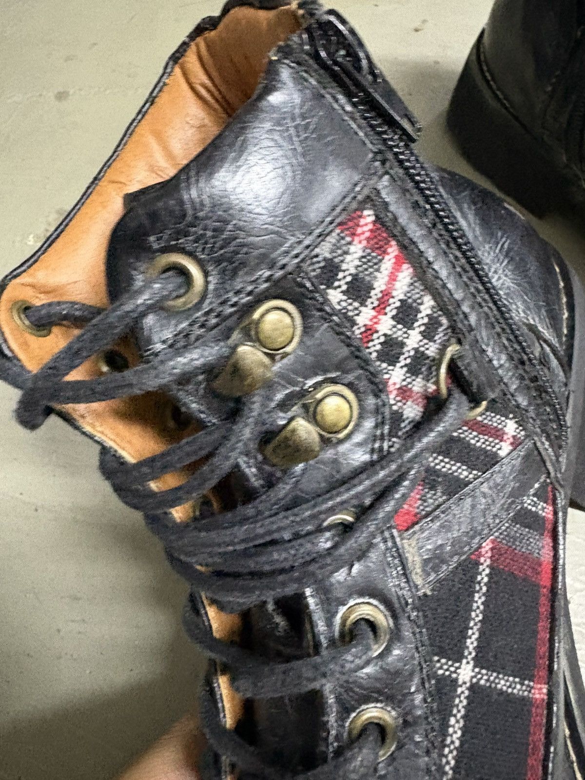 Dirk Bikkembergs RARE RNA Slang Belted Leather Combat Boots Size US 7.5 / EU 40-41 - 4 Thumbnail
