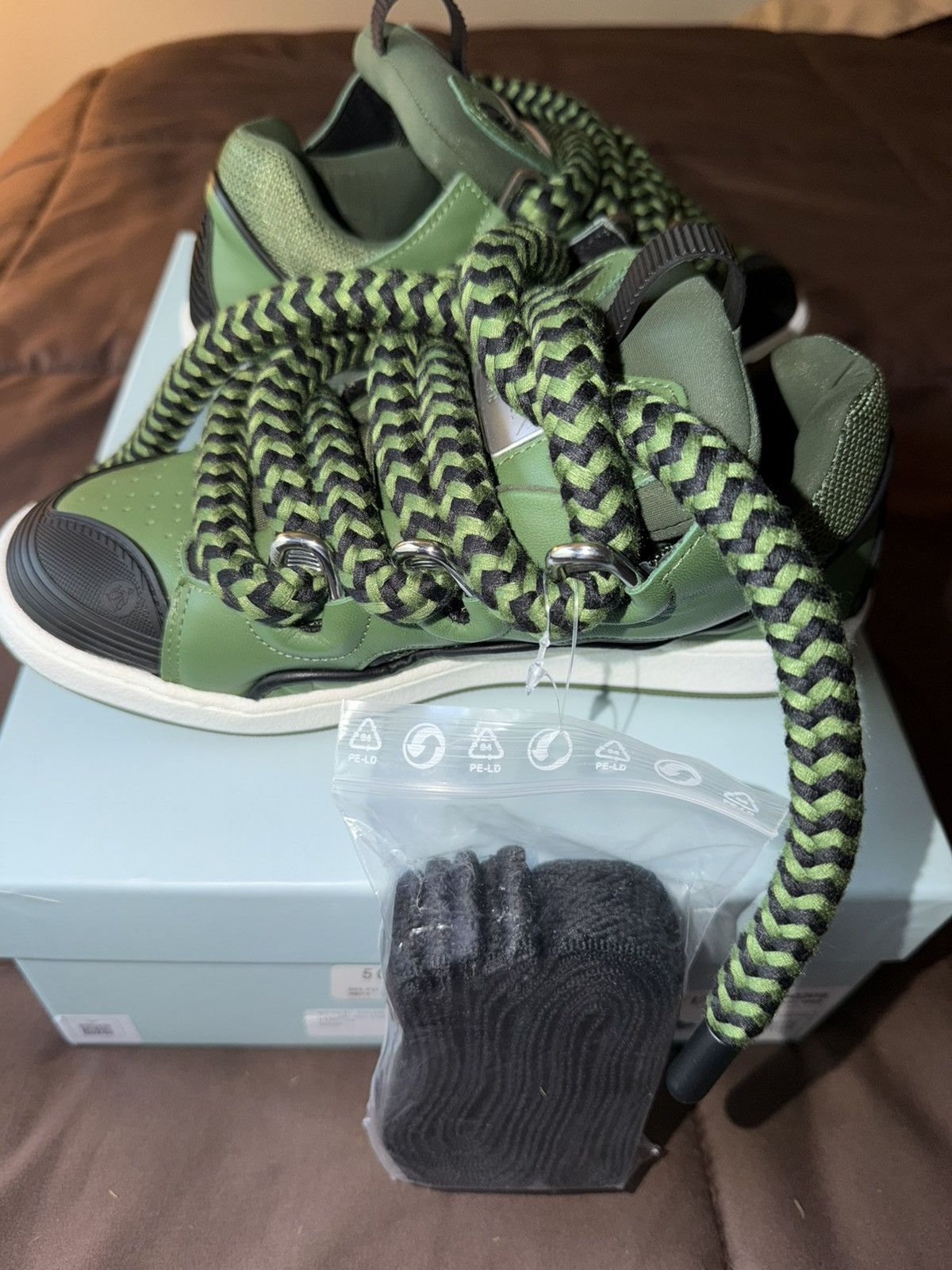 Lanvin Lanvin Boy's Curb Sneakers Size US 6 / EU 39 - 7 Thumbnail