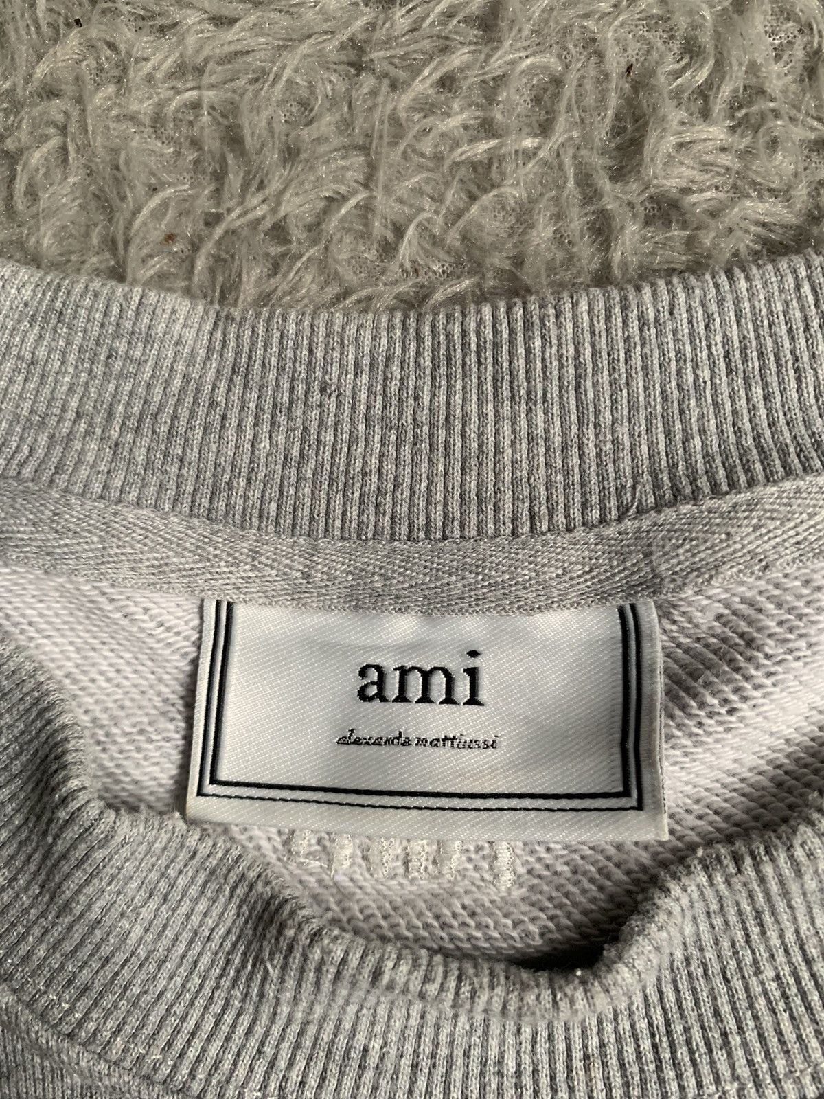 AMI Ami Paris Pocket Logo Gray Crewneck Sweatshirt Size US L / EU 52-54 / 3 - 3 Thumbnail