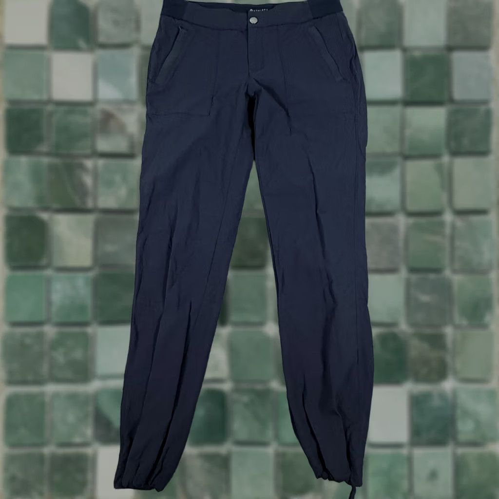 Athleta Athleta Pants Womens Small Navy Outdoor Trek Jogger Drawstring Stretch Nylon Athletic Size 28" / US 6 / IT 42 - 1 Thumbnail