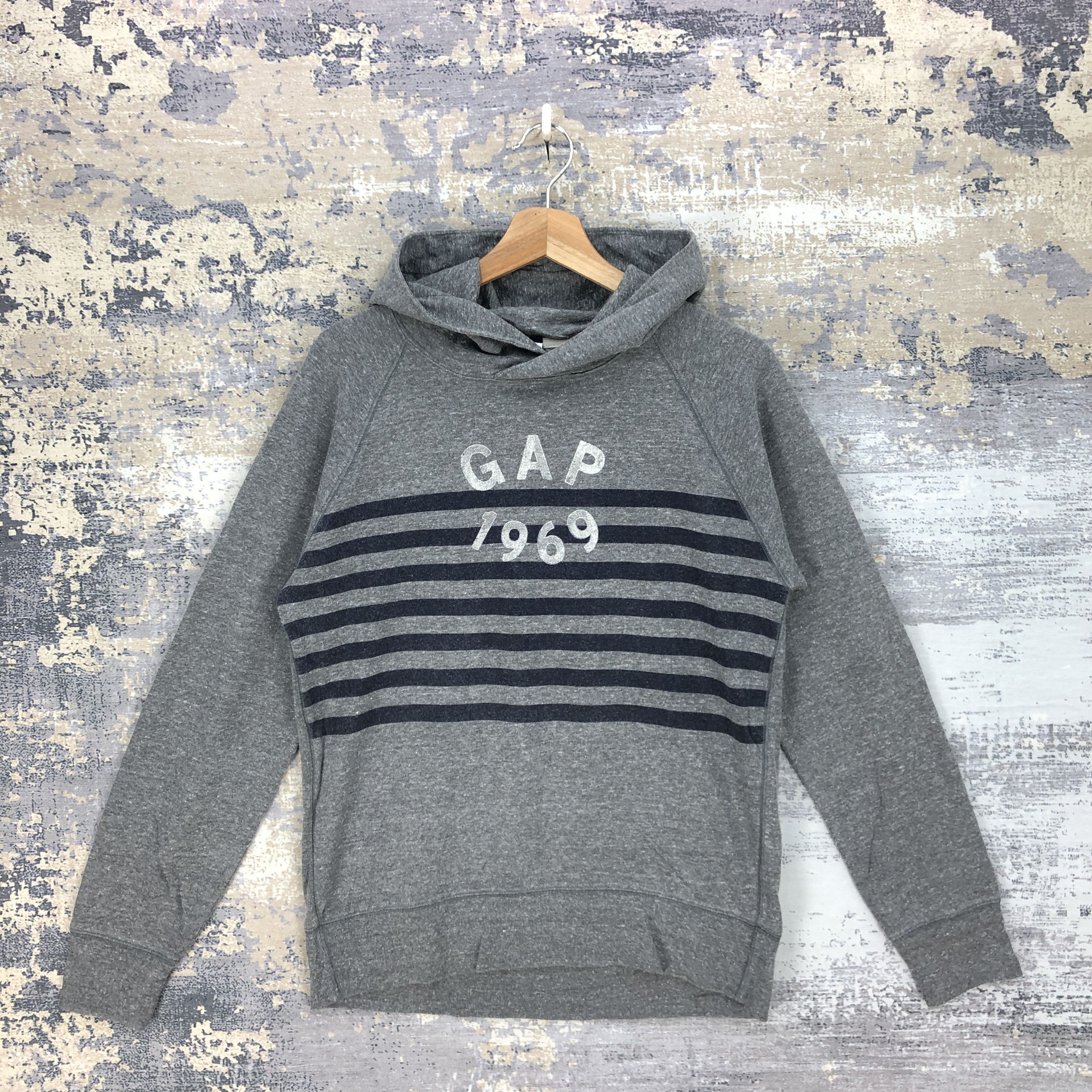 Gap Vintage Y2K Gap Hoodie Sweatshirt Stripe Gap Sweater Hooded Size US S / EU 44-46 / 1 - 1 Thumbnail