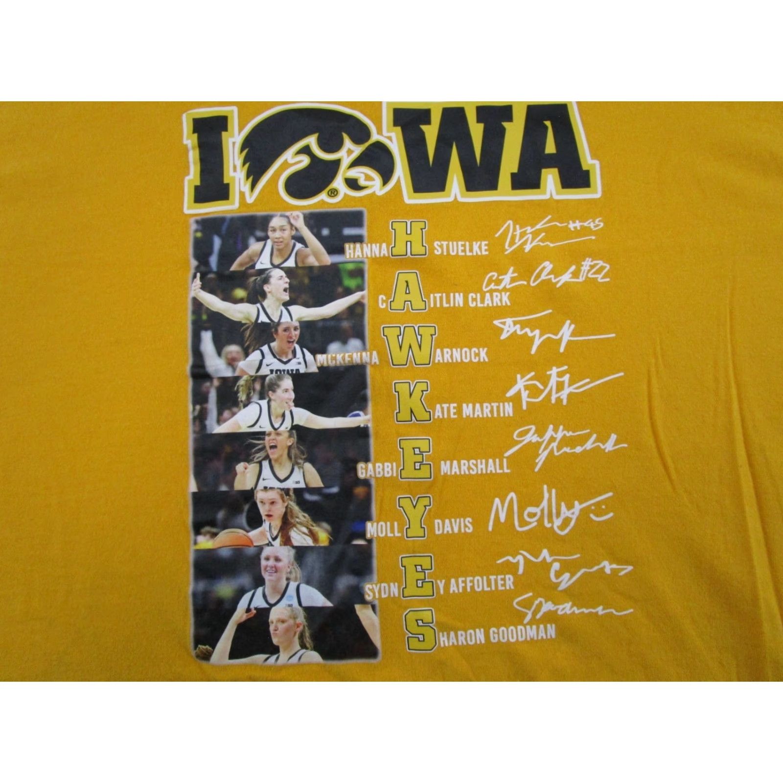 Gildan VINTAGE Iowa Hawkeyes Caitlyn Clark NCAA Womens Basketball T-Shirt Adult Size 3XL Read Size XXL / US 16-18 / IT 52-54 - 2 Thumbnail