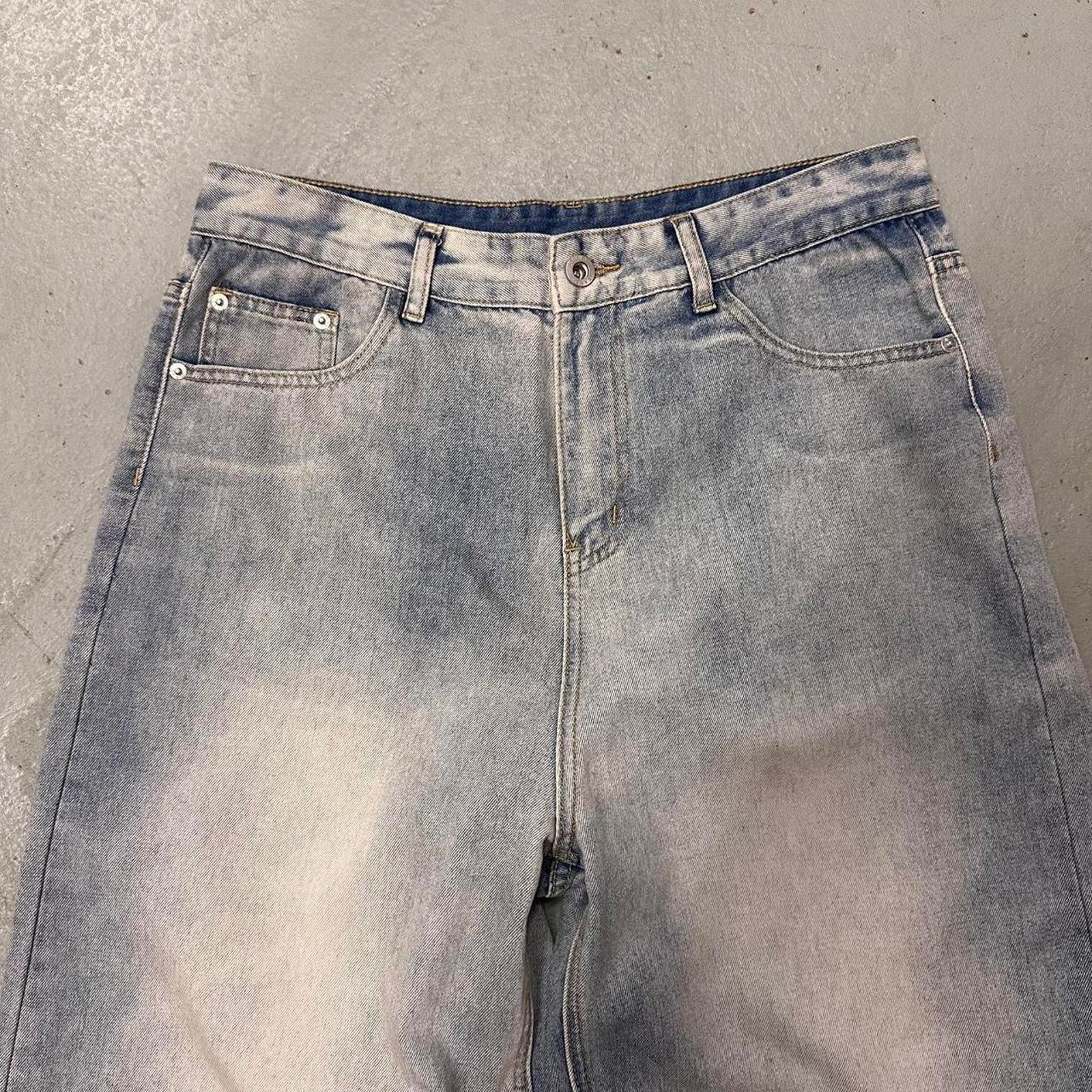 Other BLEACH WASH WIDE LEG BAGGY DENIM WAIST 34 MODELED Size US 34 / EU 50 - 5 Thumbnail