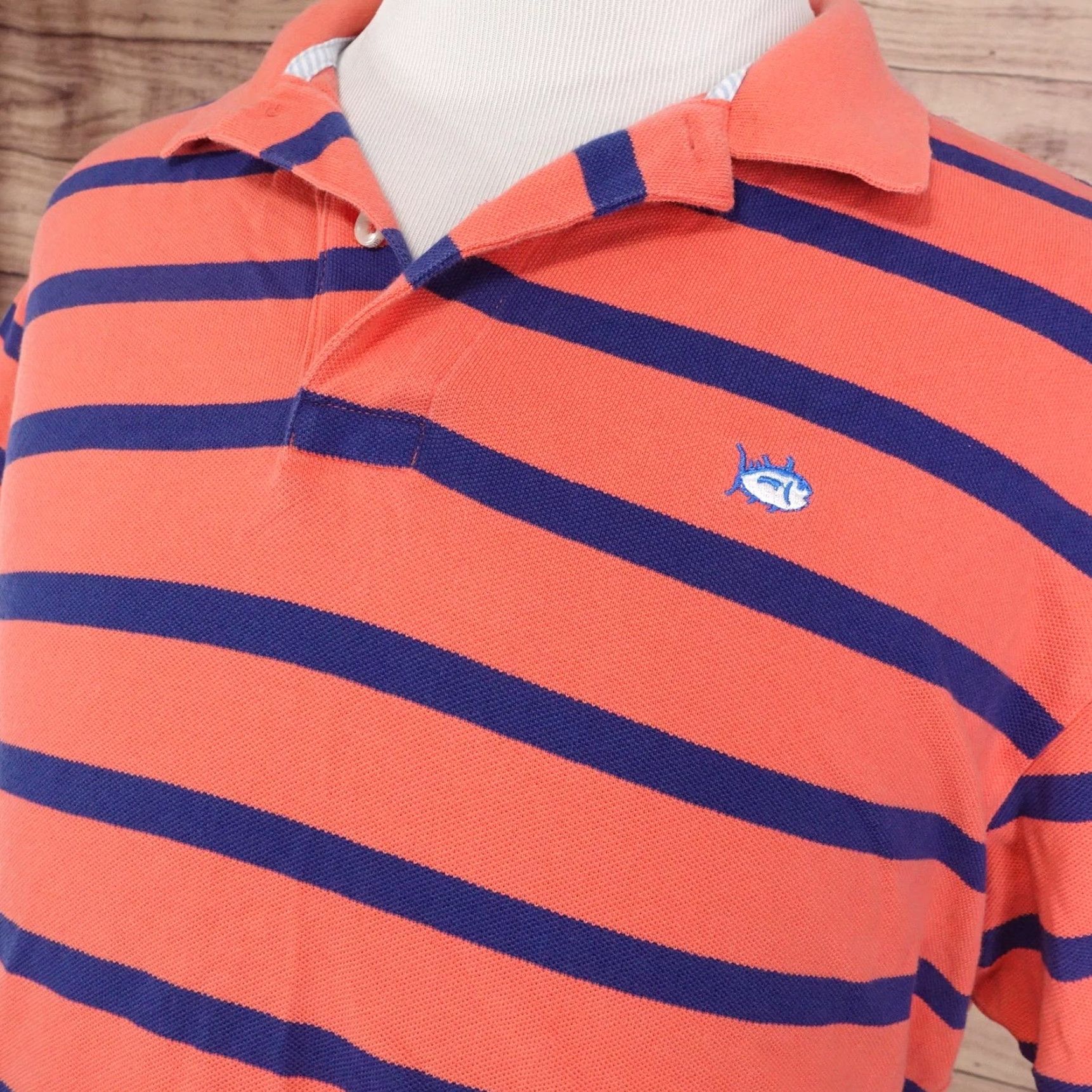 Southern Tide Southern Tide Polo Shirt Men XL Cotton Spandex Striped Casual Golf Tennis Nautical Size US XL / EU 56 / 4 - 2 Thumbnail
