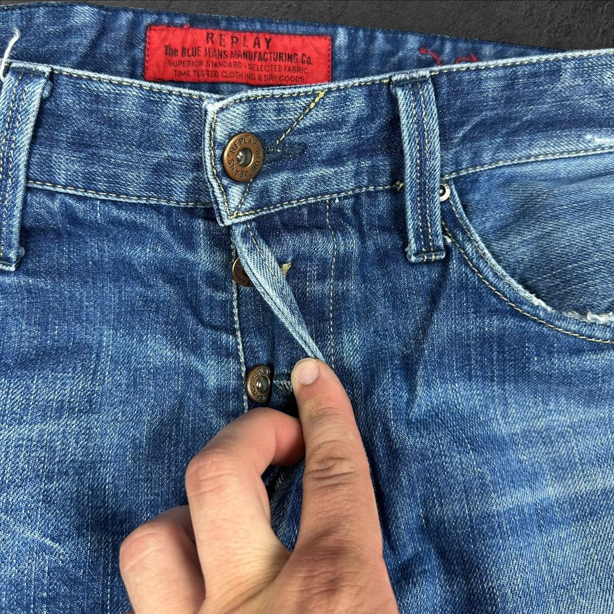 Replay × Vintage Vintage Replay The Blue Jeans Manufacture Denim Pants Size US 36 / EU 52 - 13 Thumbnail