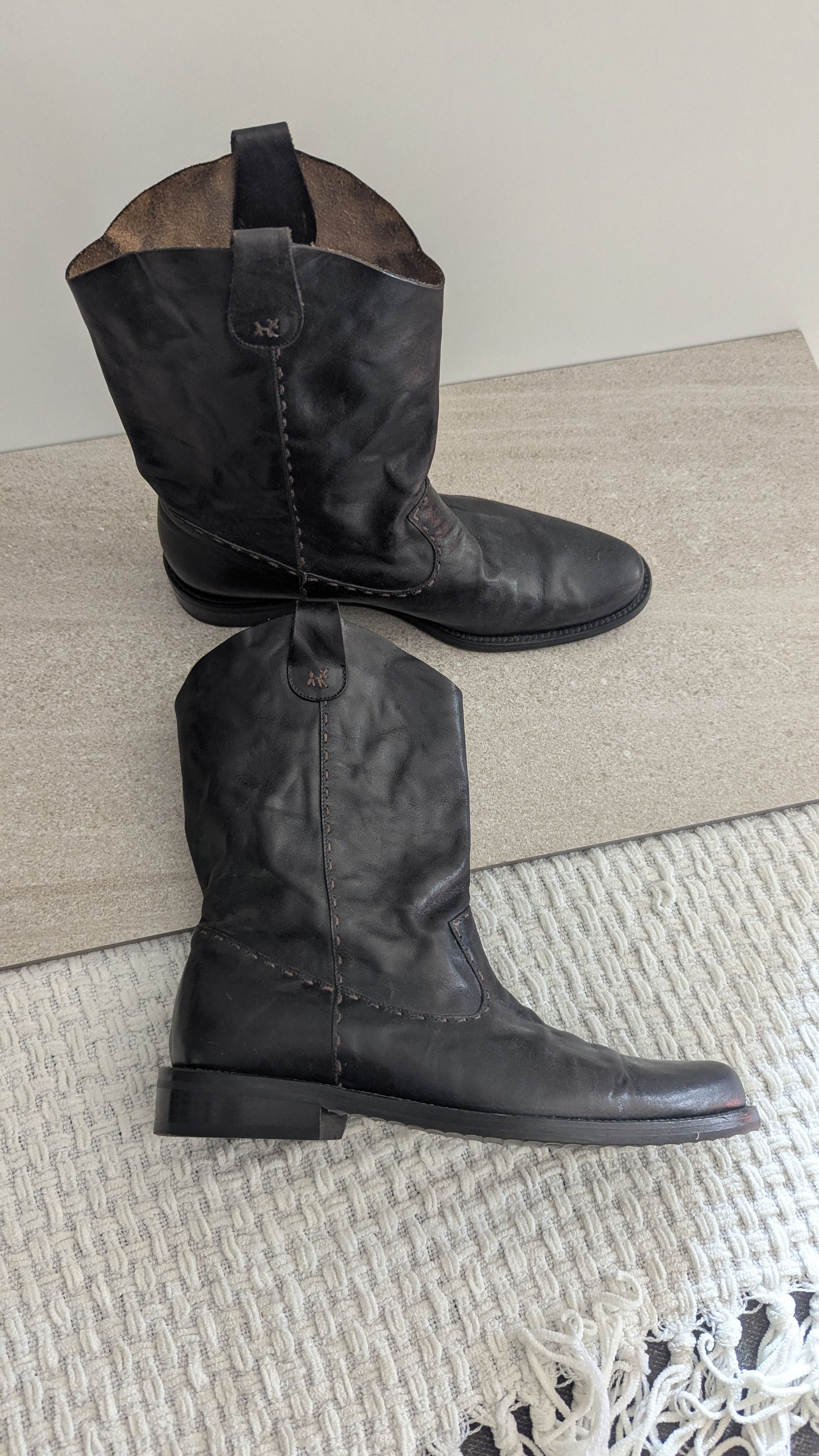 Barneys New York Black leather boot Size US 6.5 / IT 36.5 - 3 Thumbnail