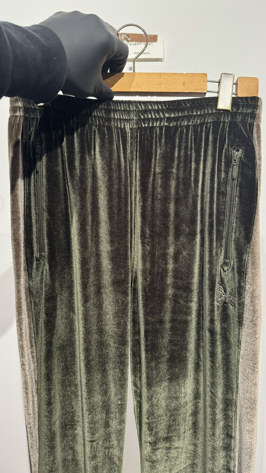 Needles Dark Green Needles Velour Track Pants - Size Medium Size US 32 / EU 48 - 2 Thumbnail