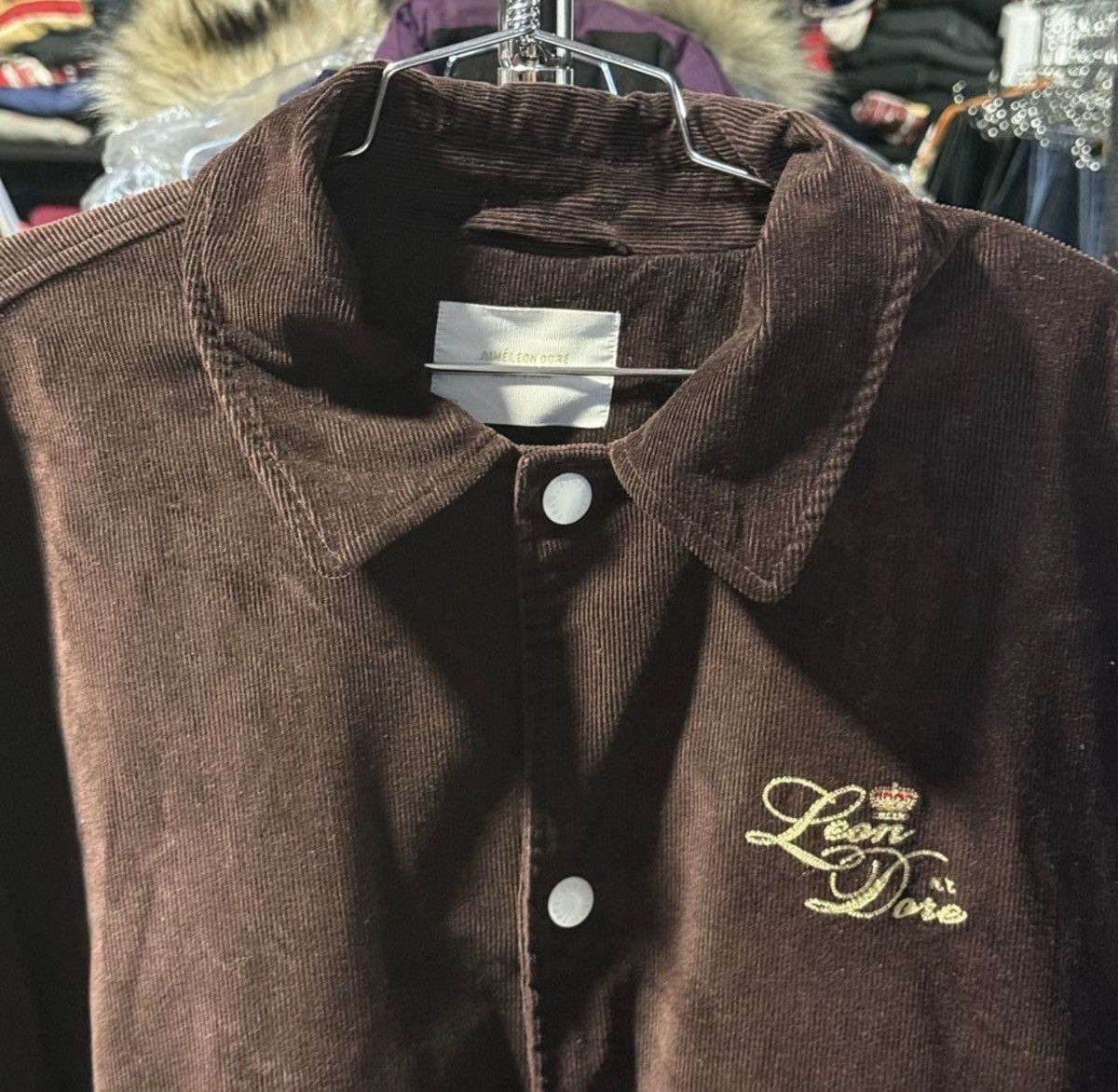 Aime Leon Dore Aime Leon Dore Corduroy Team Jacket Chocolate Brown Mens 2XL Size US XXL / EU 58 / 5 - 2 Thumbnail