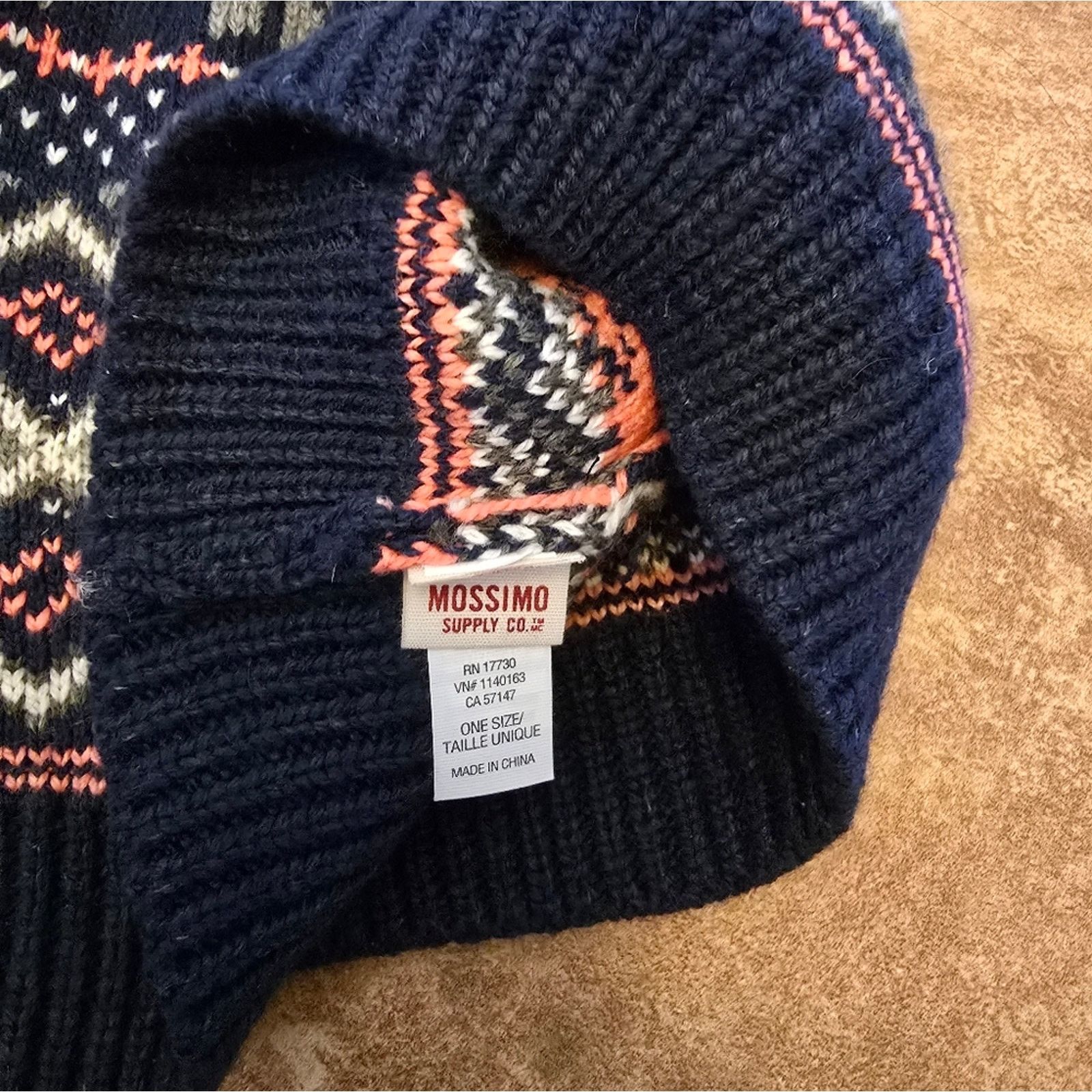 Mossimo Navy Detailed | MOSSIMO | Winter Beanie Size ONE SIZE - 3 Thumbnail