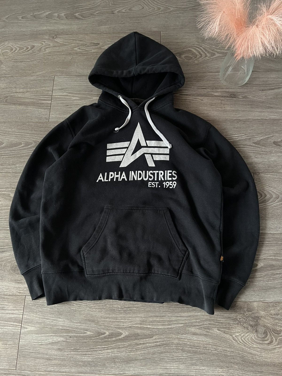 Alpha Industries × Vintage ‼️Vintage Rare Alpha Industries Bug Logo Aviator Hoodie‼️ Size US L / EU 52-54 / 3 - 10 Thumbnail