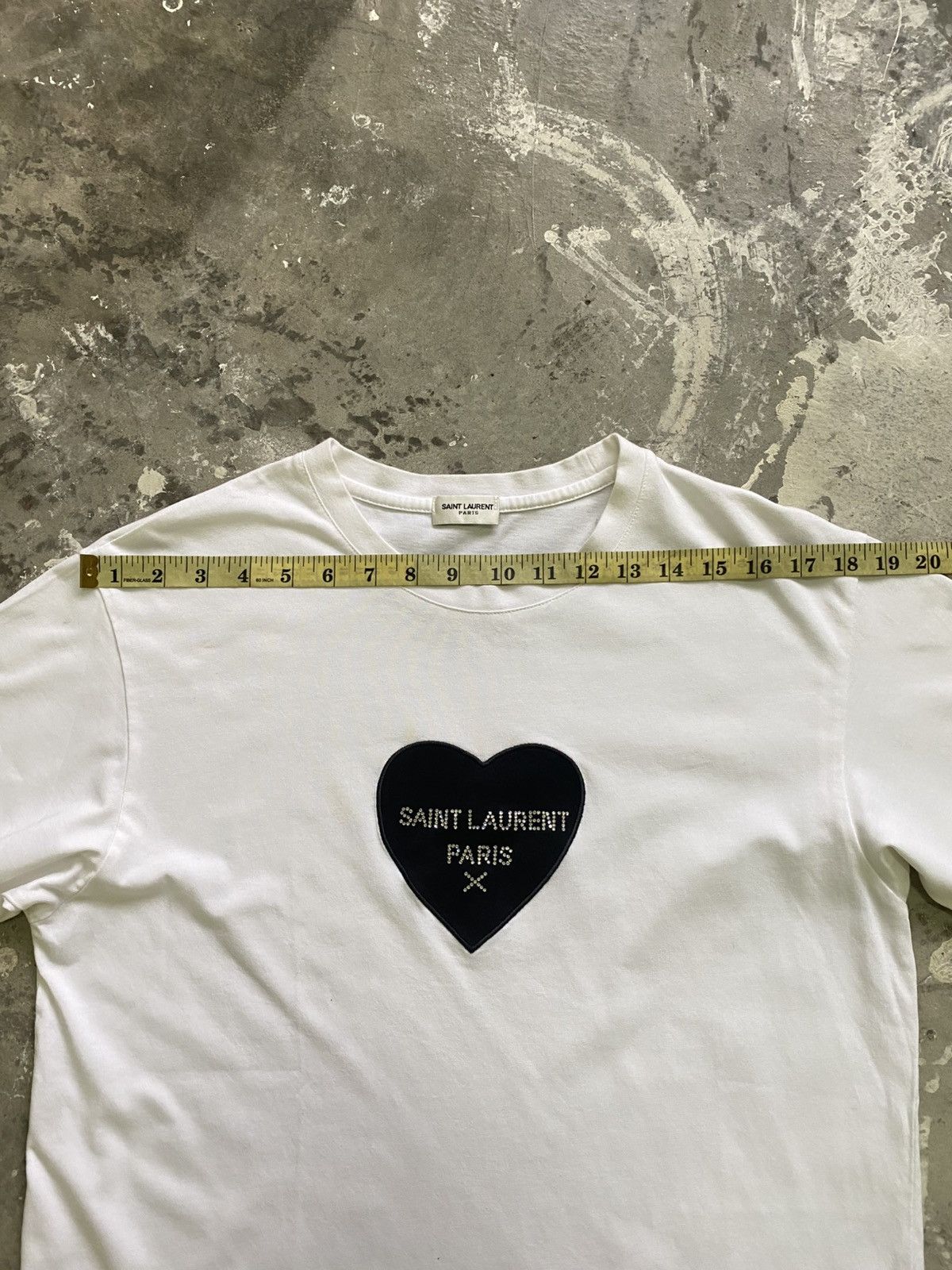 Hedi Slimane × Saint Laurent Paris Vintage Saint Laurent Paris Rhinestone Tee Size US M / EU 48-50 / 2 - 13 Thumbnail