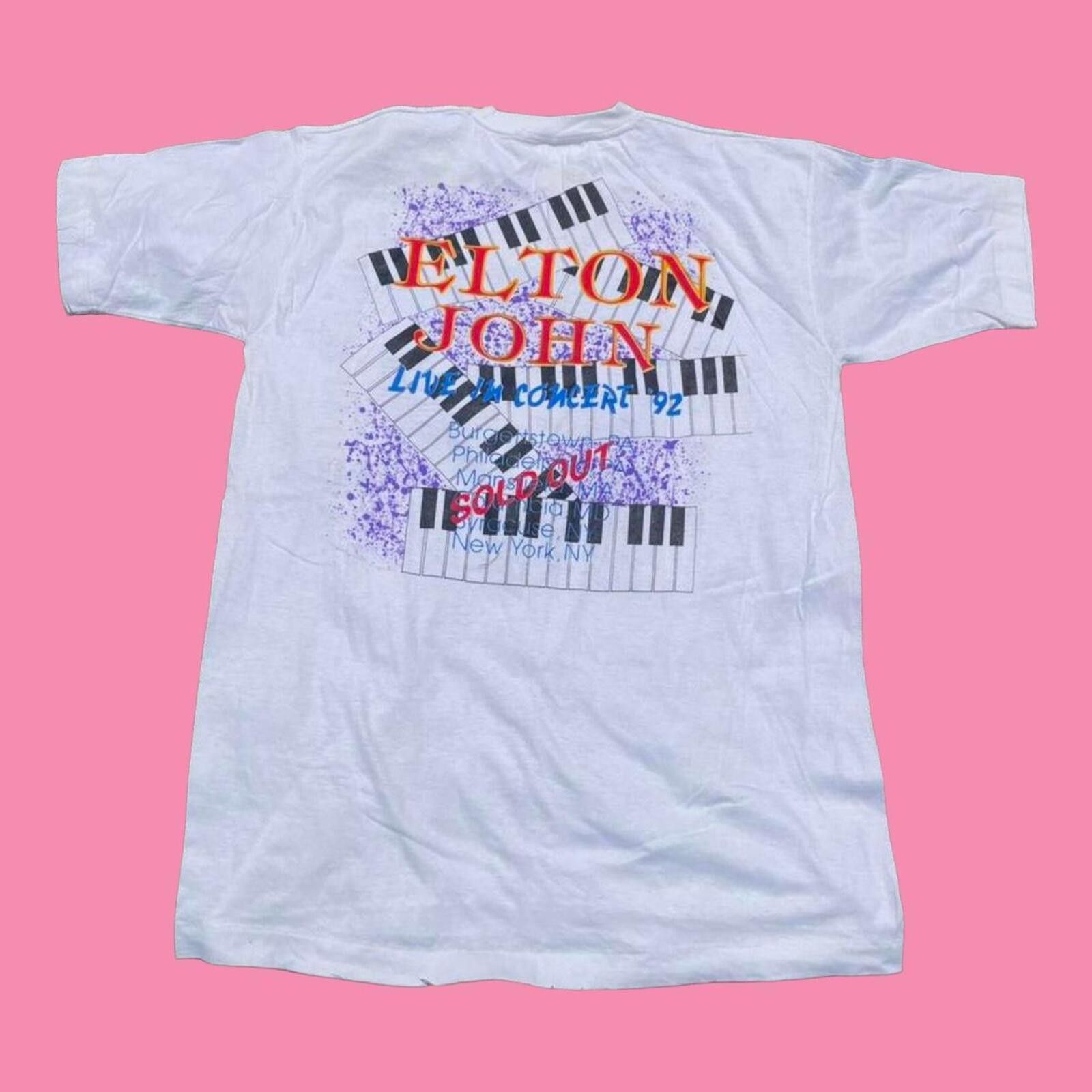 Liquid Blue Vintage Elton John LIVE IN CONCERT 92’ t-shirt Size US XXL / EU 58 / 5 - 3 Thumbnail
