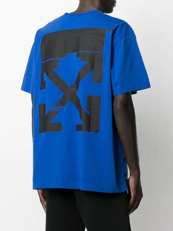 Off-White Blue Tech Marker Arrows Logo Oversized T-Shirt Size US S / EU 44-46 / 1 - 2 Thumbnail