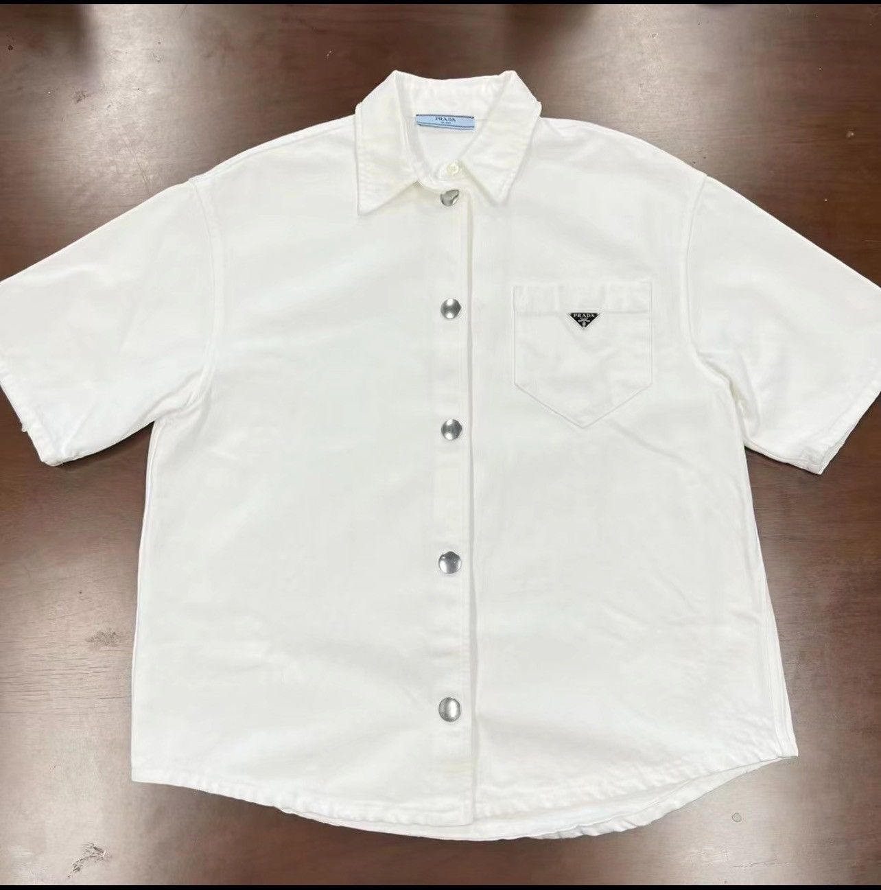 Prada Prada Denim White Shirt xl Men Size US XL / EU 56 / 4 - 7 Thumbnail