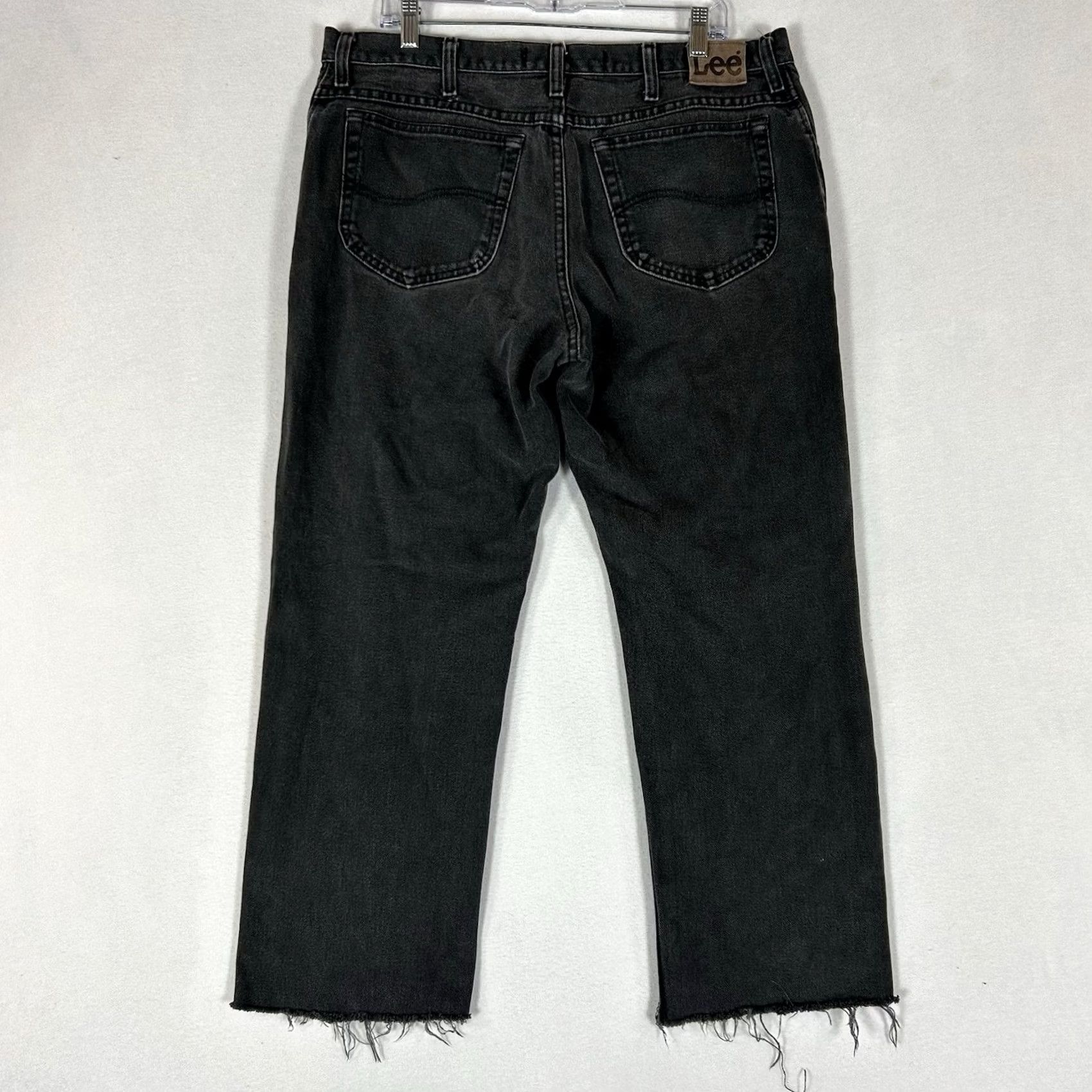 Lee Lee Regular Fit Straight Leg Jeans Men's 38x30 Dark Wash Mid Rise Cotton Denim Jeans Size US 38 / EU 54 - 7 Thumbnail