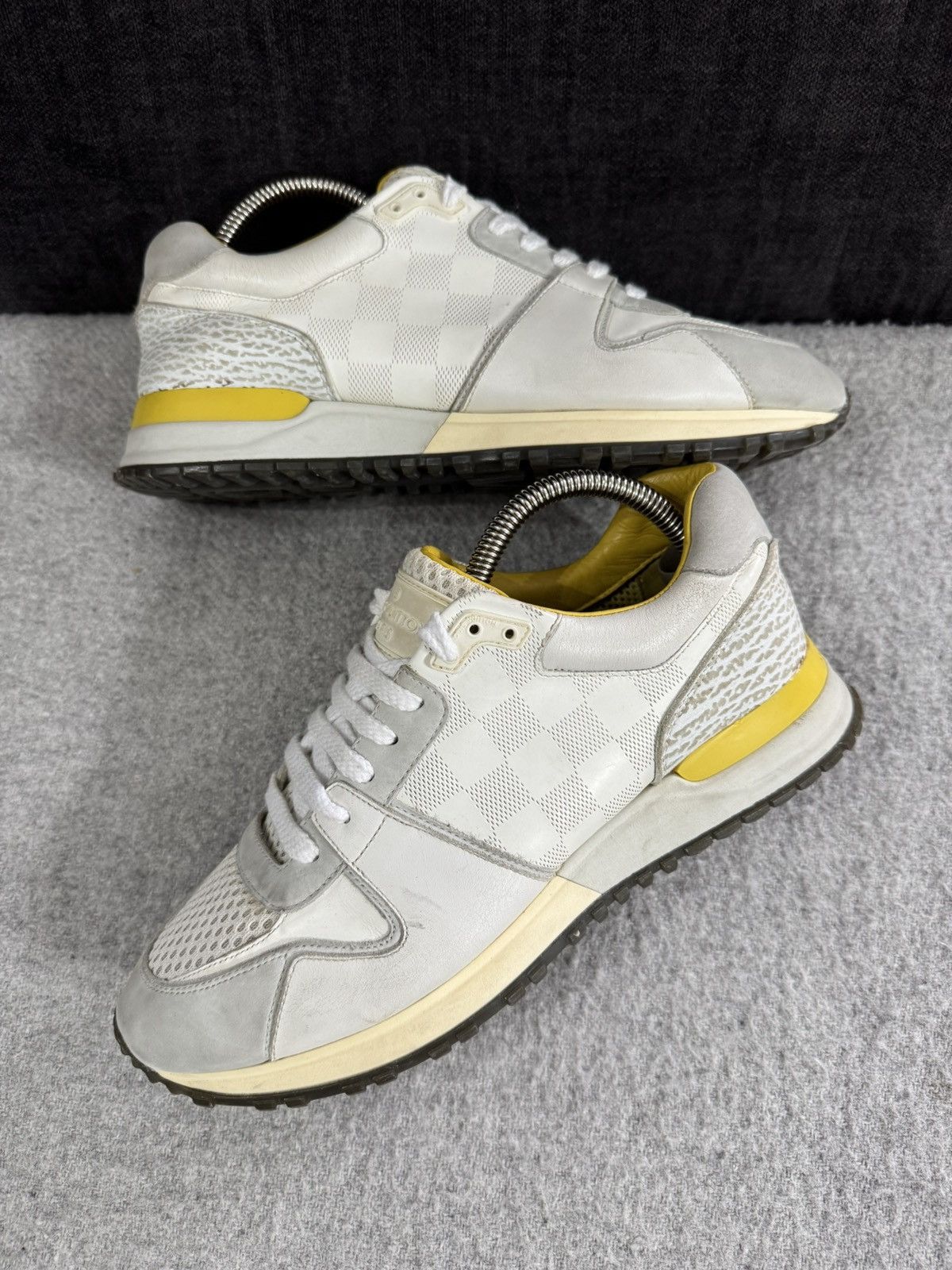 Louis Vuitton Louis Vuitton Run Away Leather White Yellow Sneakers size 6 Size US 6 / EU 39 - 1 Thumbnail