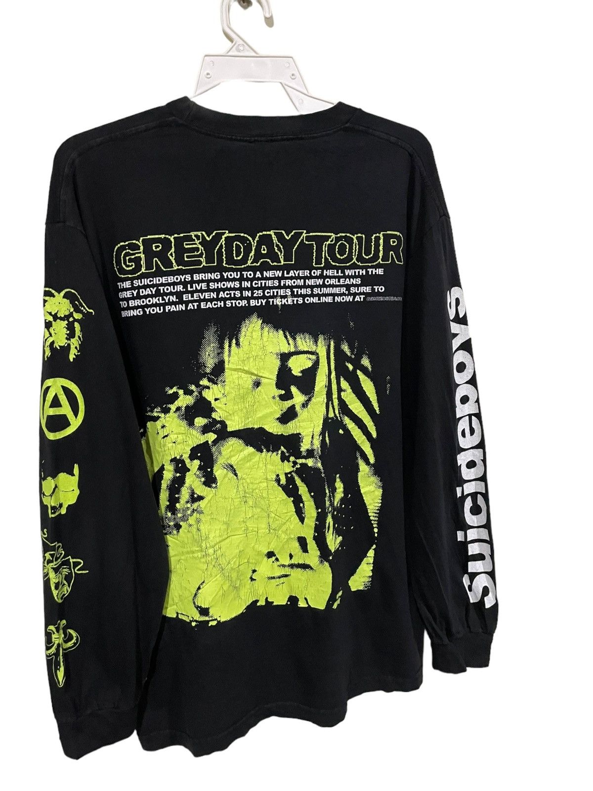 Fuck The Population Vintage Suicideboys Greyday Tour G59 Records Distressed Tee Size US L / EU 52-54 / 3 - 11 Thumbnail