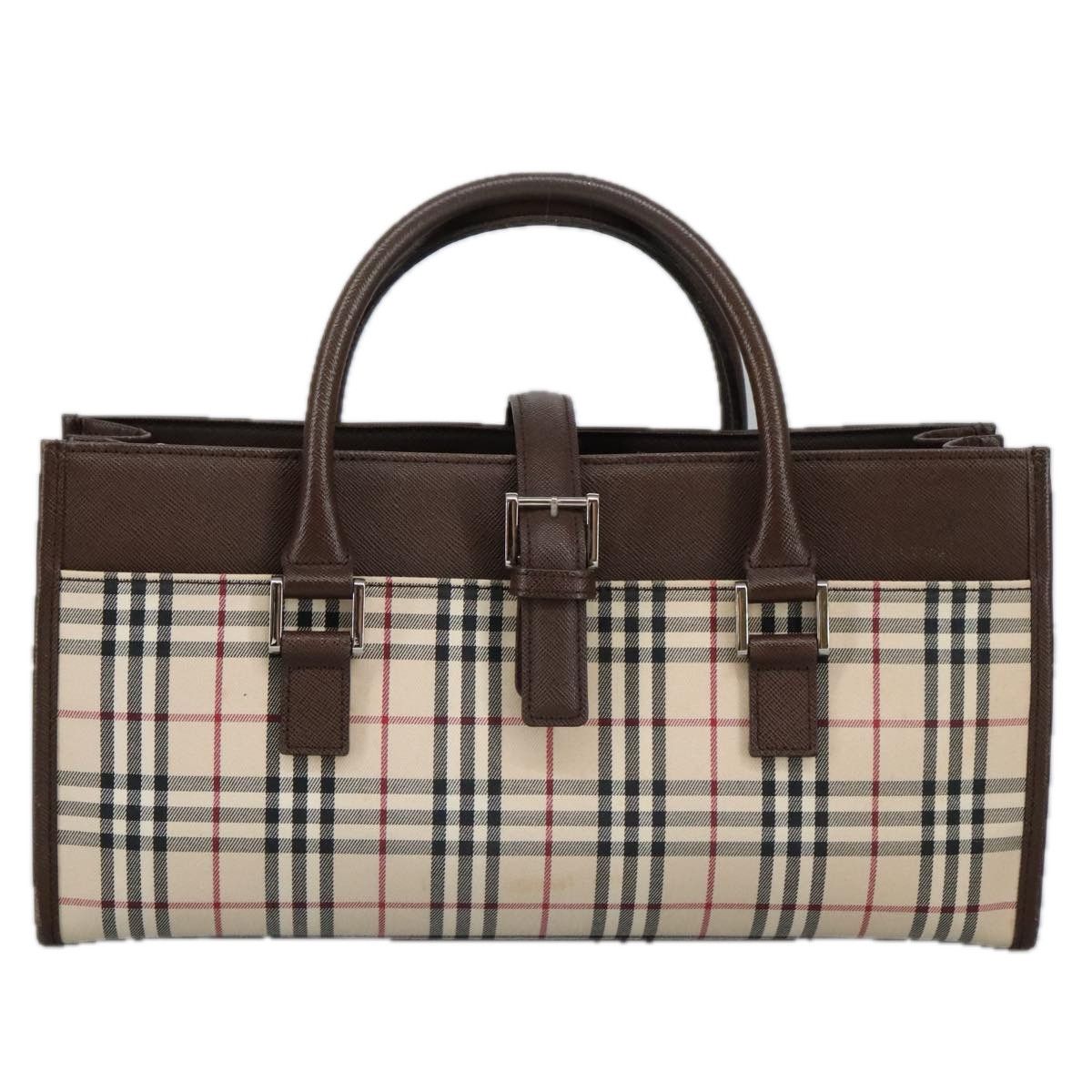 Burberry Nova Check Beige Canvas Handbag (Pre-Owned) Size ONE SIZE - 1 Thumbnail