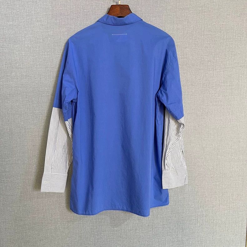 Maison Margiela Maison Margiela Blue stitched sleeve shirt 2501-Nextarrow Size US XXS / EU 40 - 2 Thumbnail