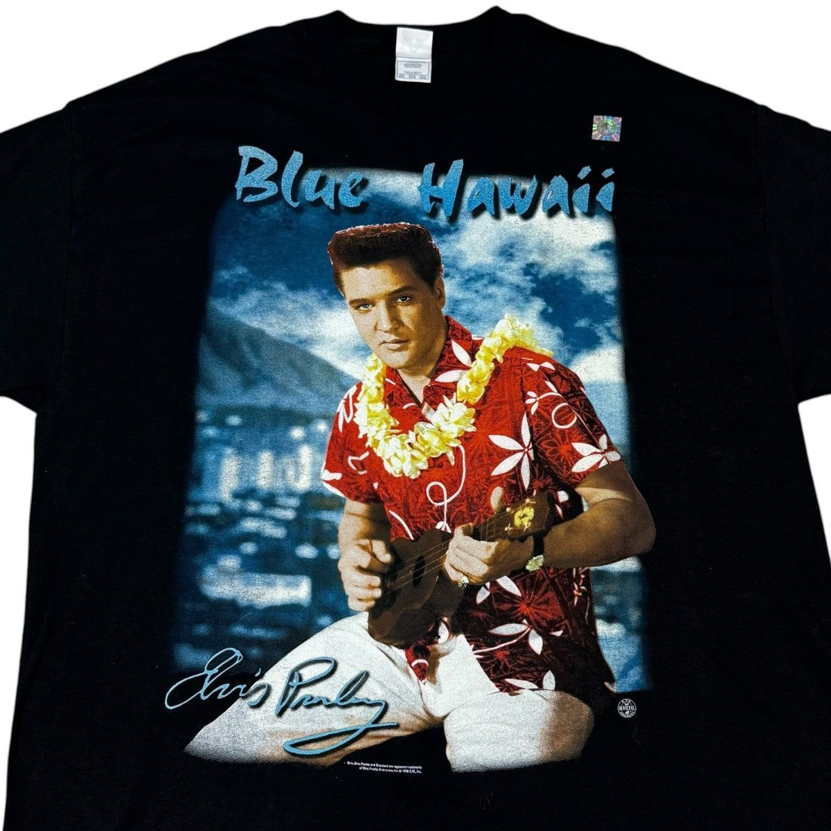 AAA New Vintage Elvis Presley Blue Hawaii Black Shirt Men's 2XL Size US XXL / EU 58 / 5 - 2 Thumbnail