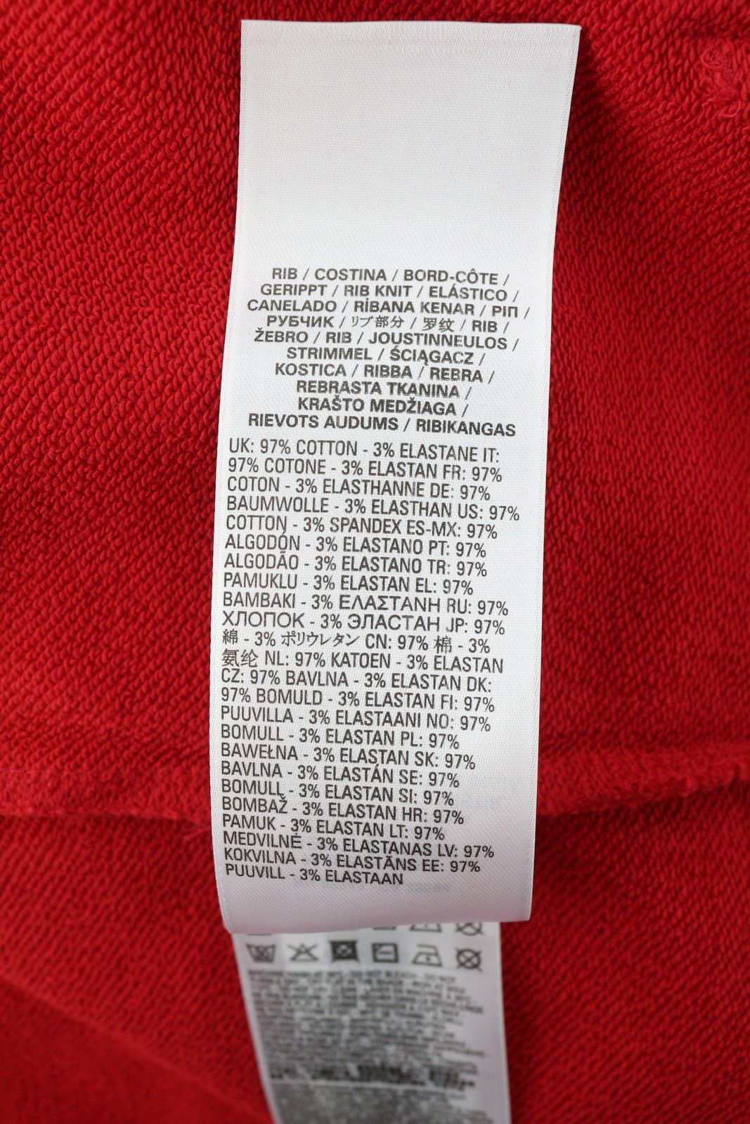 Diesel S-GINN-HOOD-E6 L Red Logo Hoodie 41035 Size US L / EU 52-54 / 3 - 8 Thumbnail