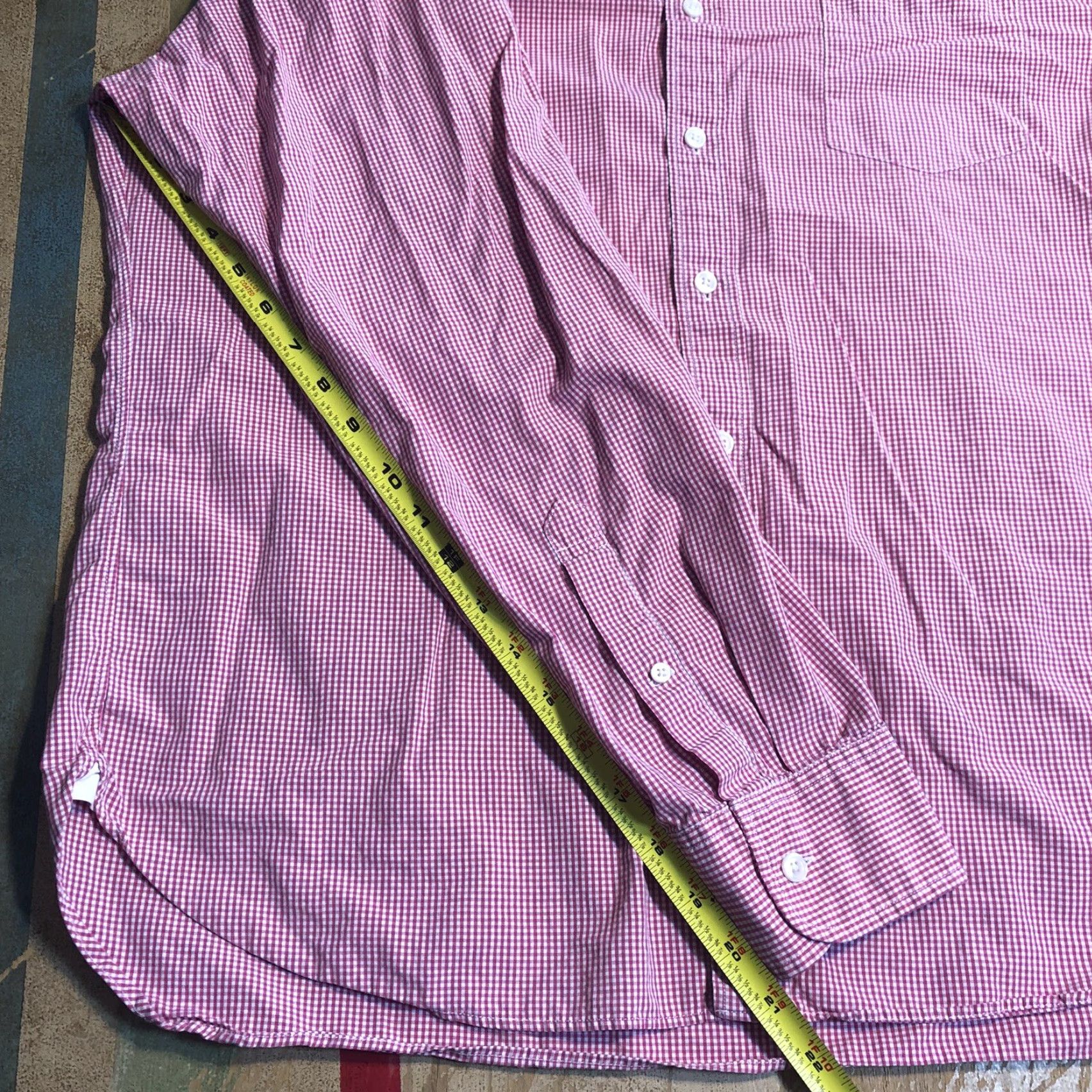 J.Crew J.CREW Shirt Men's Long Sleeve Button-Down Check Pattern Red & White Size XL Size US XL / EU 56 / 4 - 8 Thumbnail