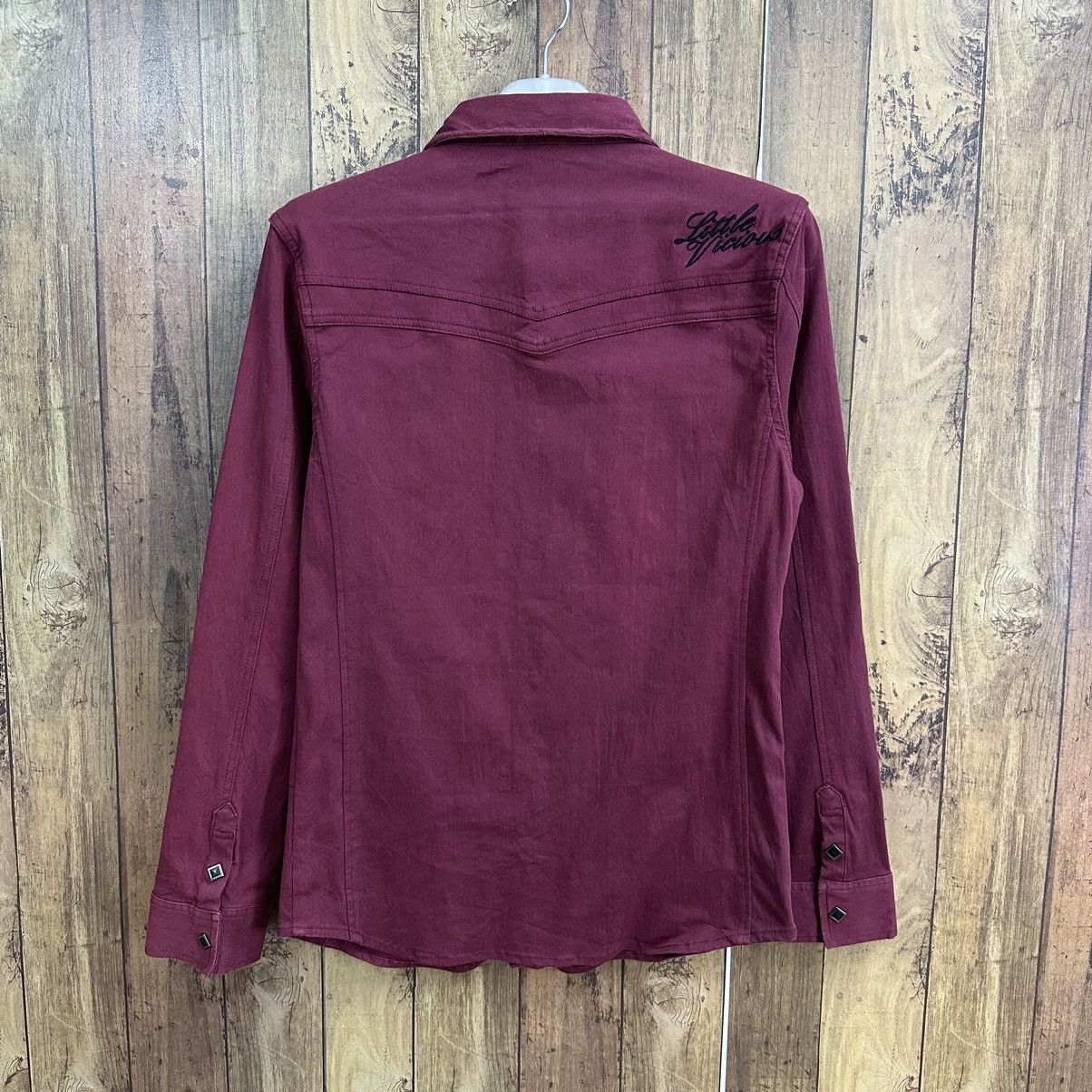 semanticdesign Semantic Design Punk Maroon Denim Shirt A800 Size US S / EU 44-46 / 1 - 3 Thumbnail