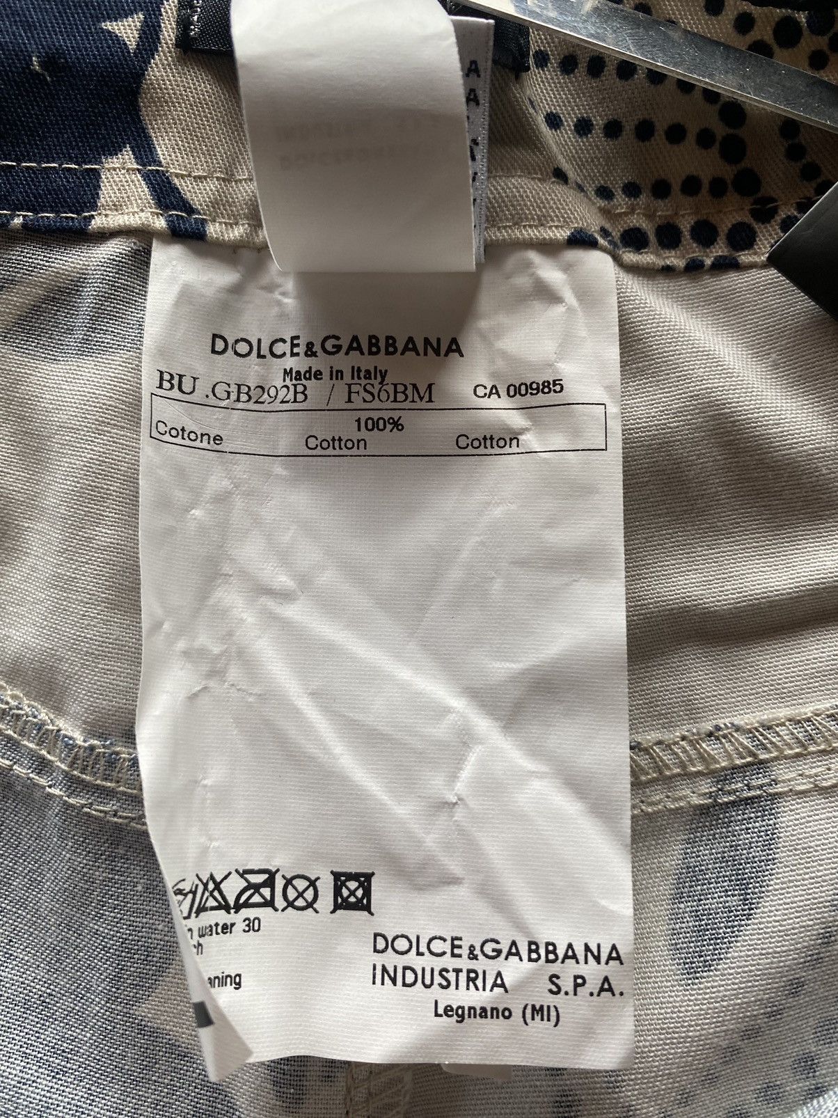 Dolce & Gabbana Dolce & Gabbana 🇮🇹 Runway Blue/Tan The Cut-Outs Shorts M NEW Size US 34 / EU 50 - 10 Thumbnail