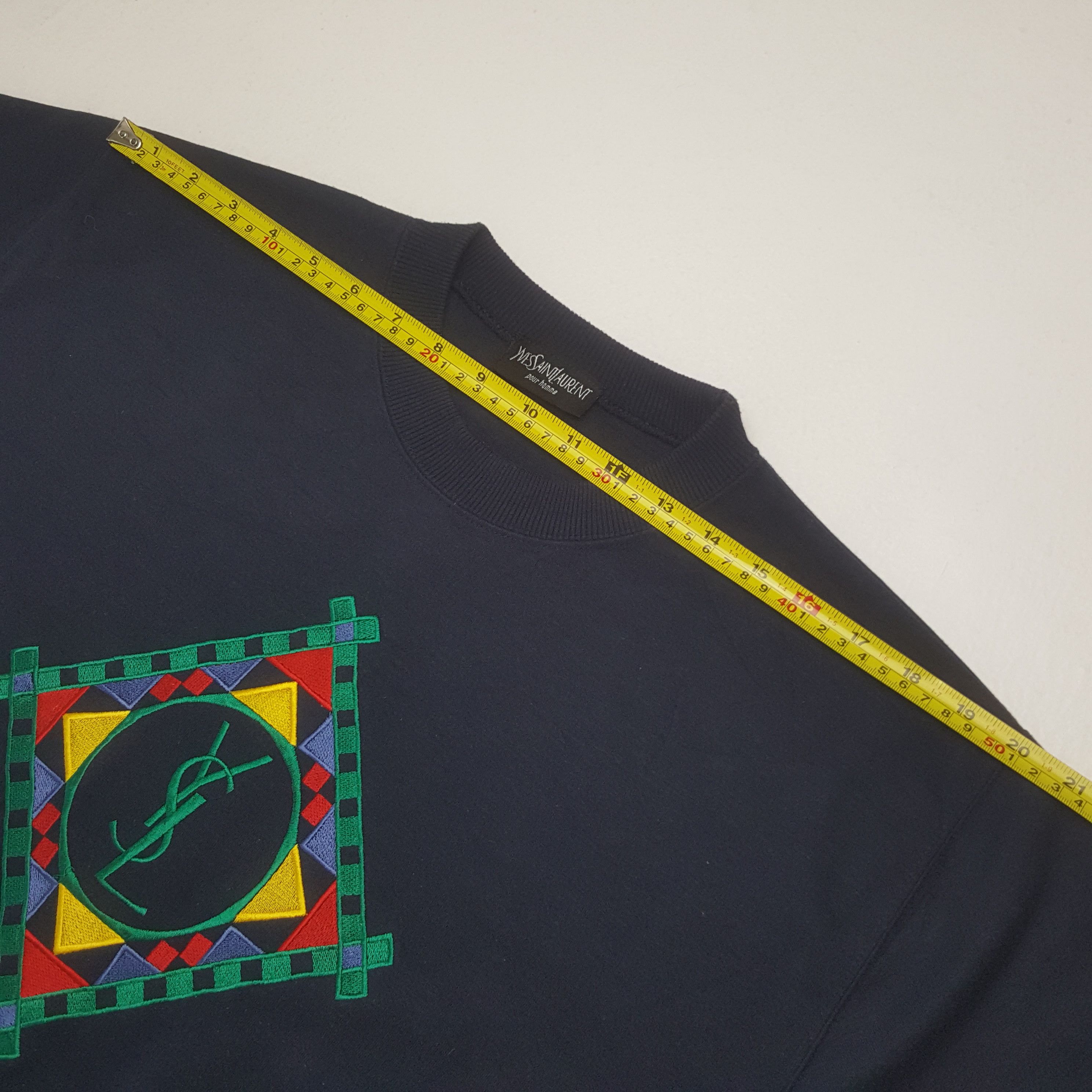 Yves Saint Laurent Vintage Yves Saint Laurent Center Logo YSL Sweatshirt C316N4 Size US L / EU 52-54 / 3 - 5 Thumbnail