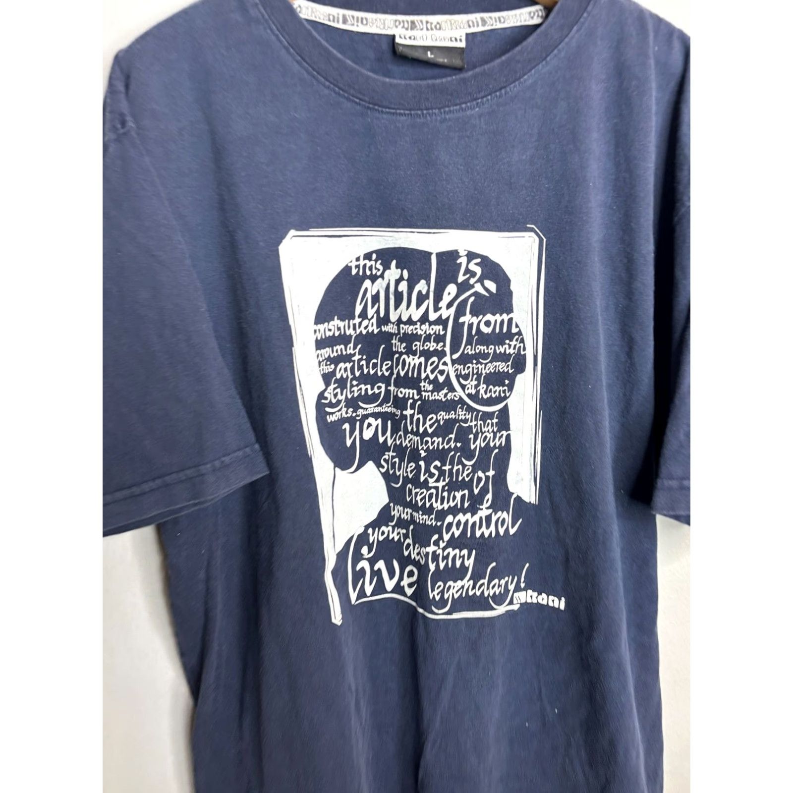 Karl Kani VINTAGE Karl Kani T-Shirt Hip Hop Crew Neck Blue L Men's 8/10 Graphic Print 2000s Y2K Style Clothing Size US L / EU 52-54 / 3 - 2 Thumbnail