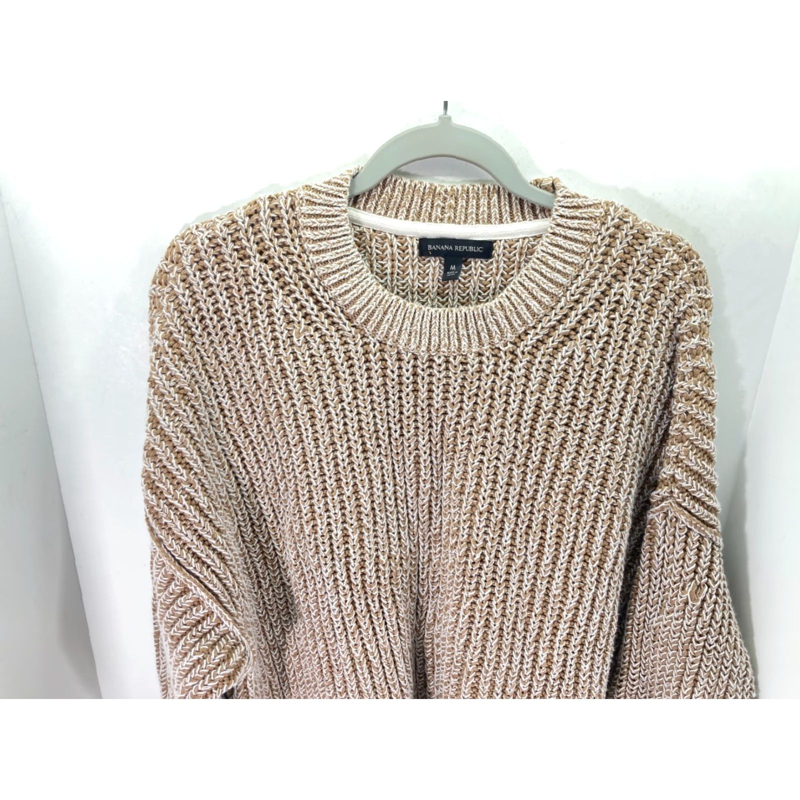 Banana Republic Banana Republic Sweater Womens M Brown Ribbed Knit Crew Neck Dolman Sleeve Size M / US 6-8 / IT 42-44 - 4 Thumbnail